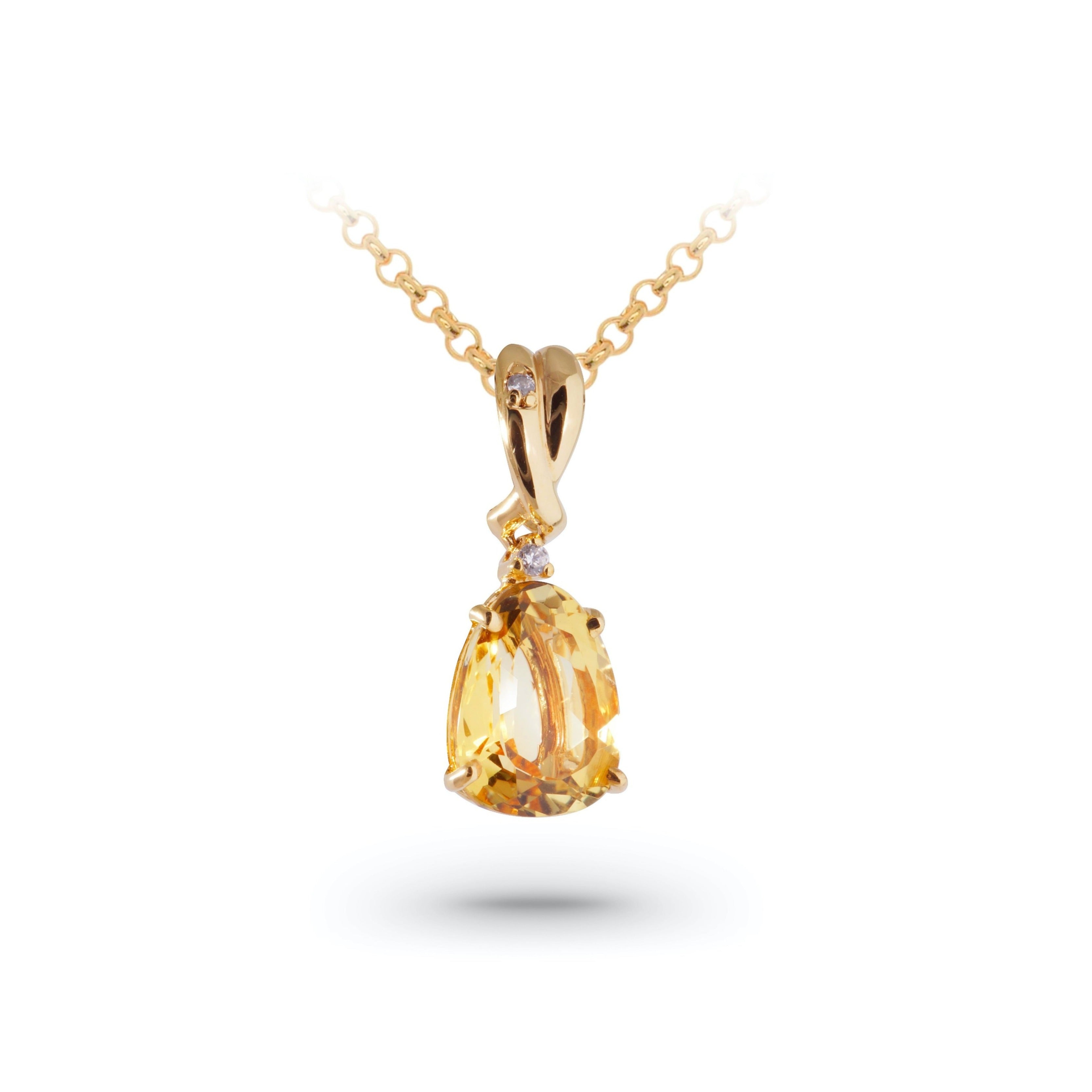 18K Citrine Pendant