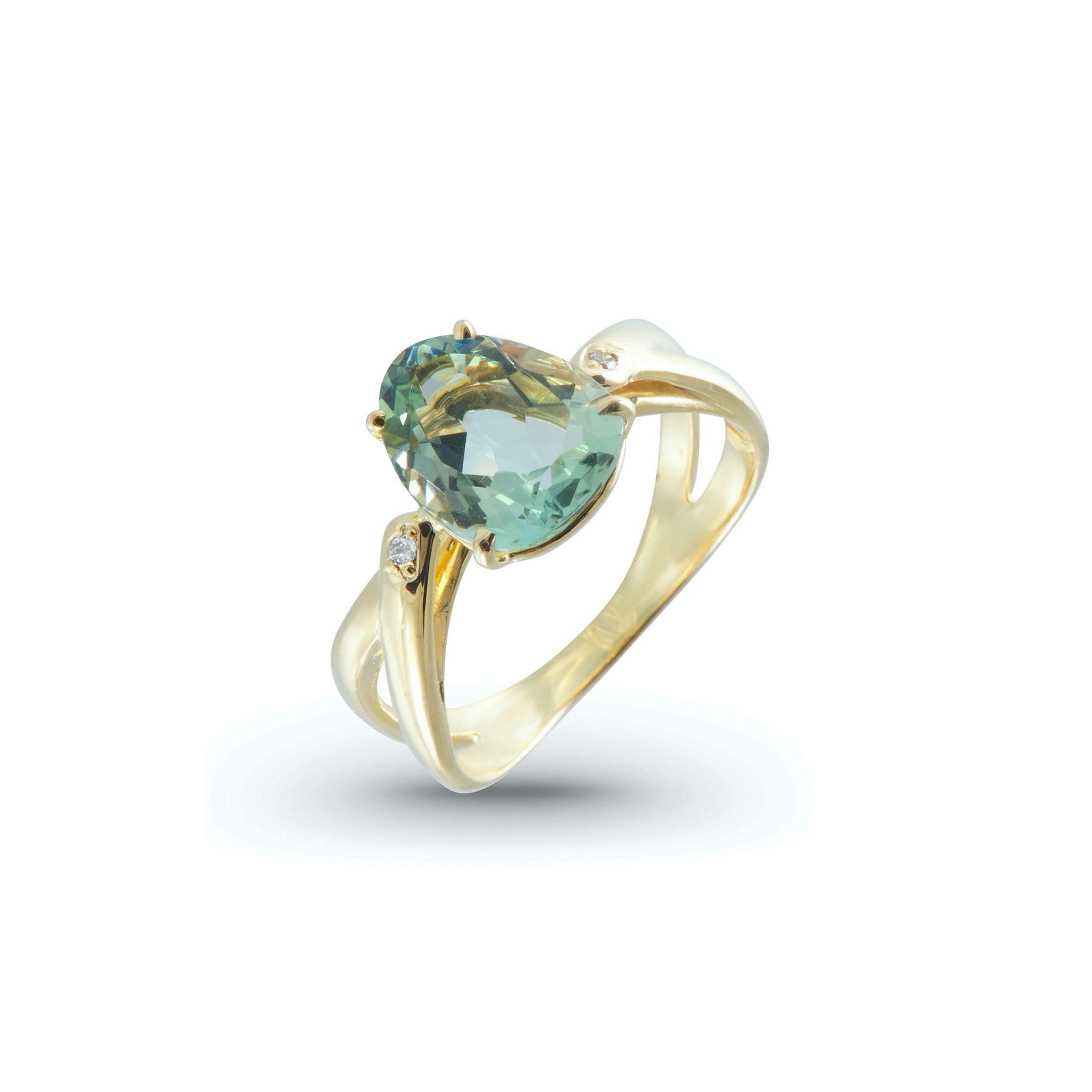 18K Prasiolite Ring