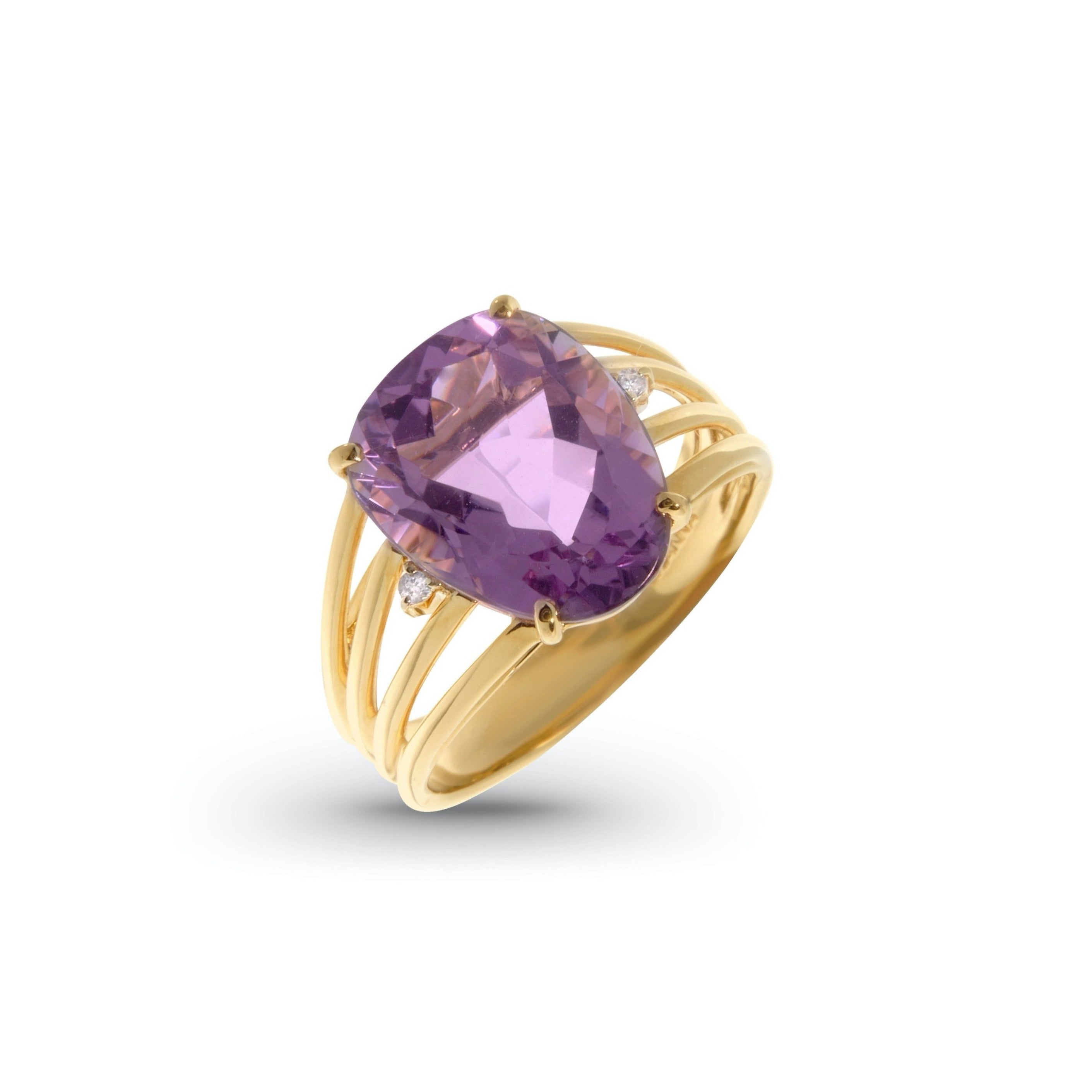 18K Amethyst Ring