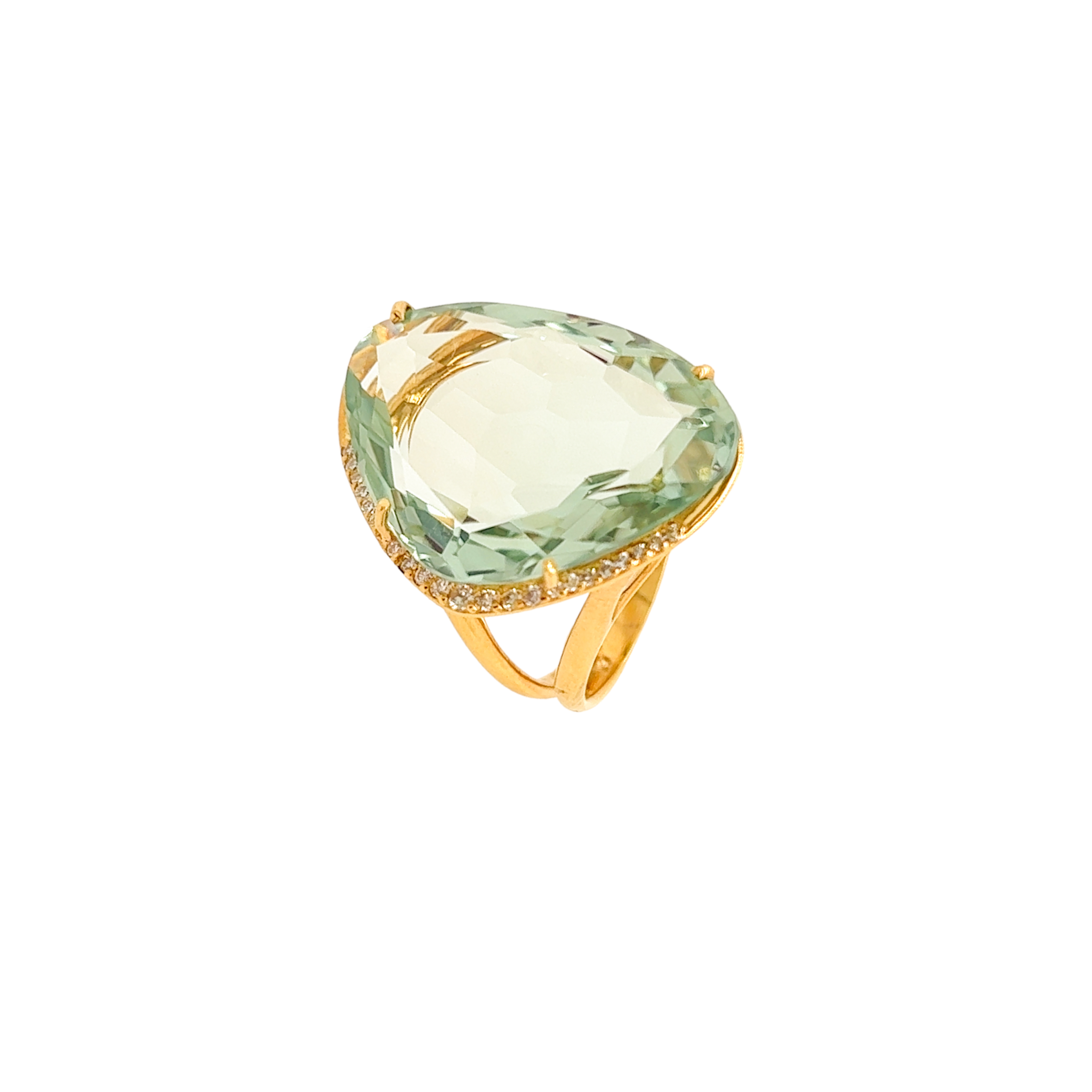 18K MAREA Ring (1210) - Prasiolite / YG