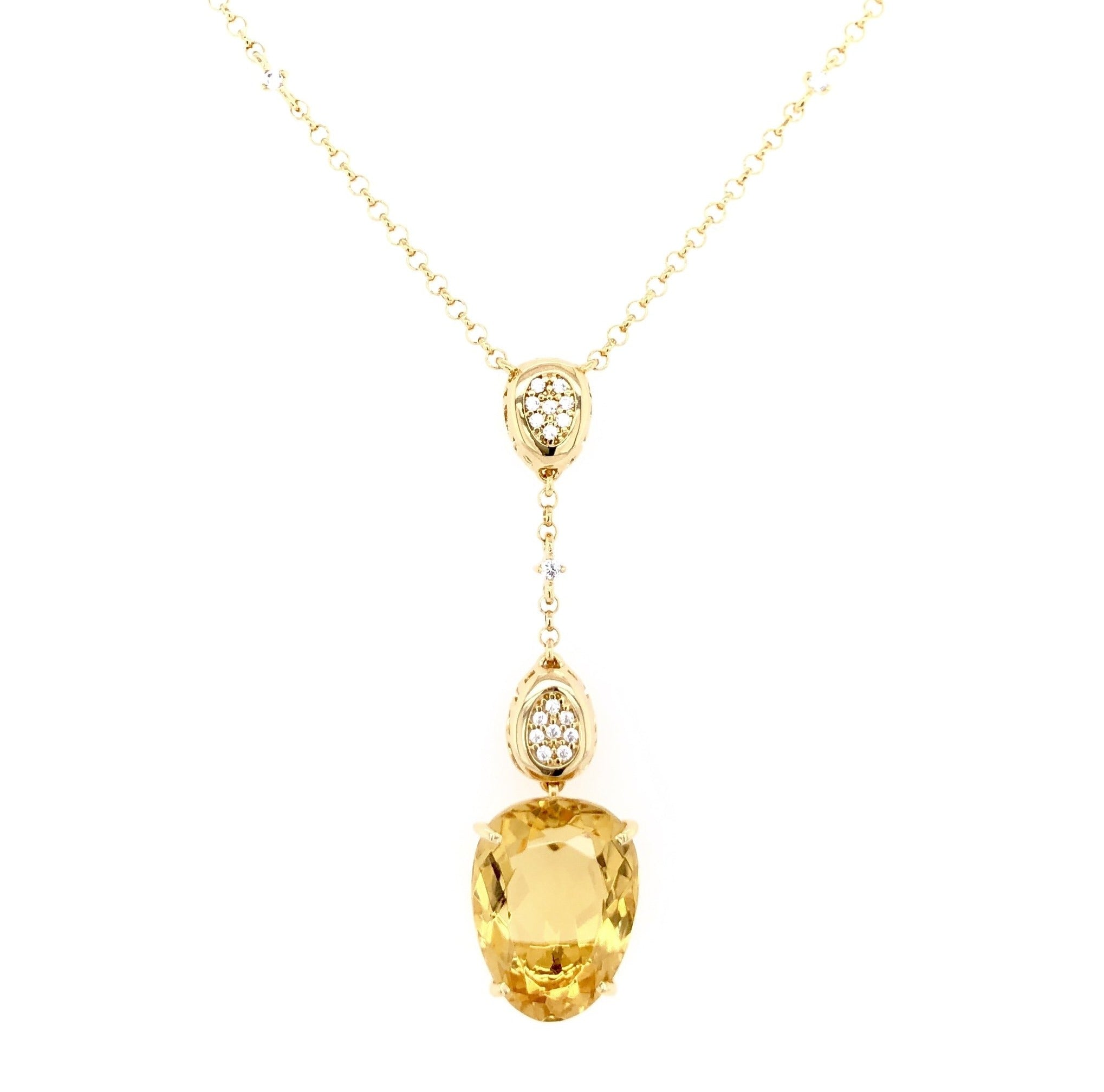 18K Citrine Necklace