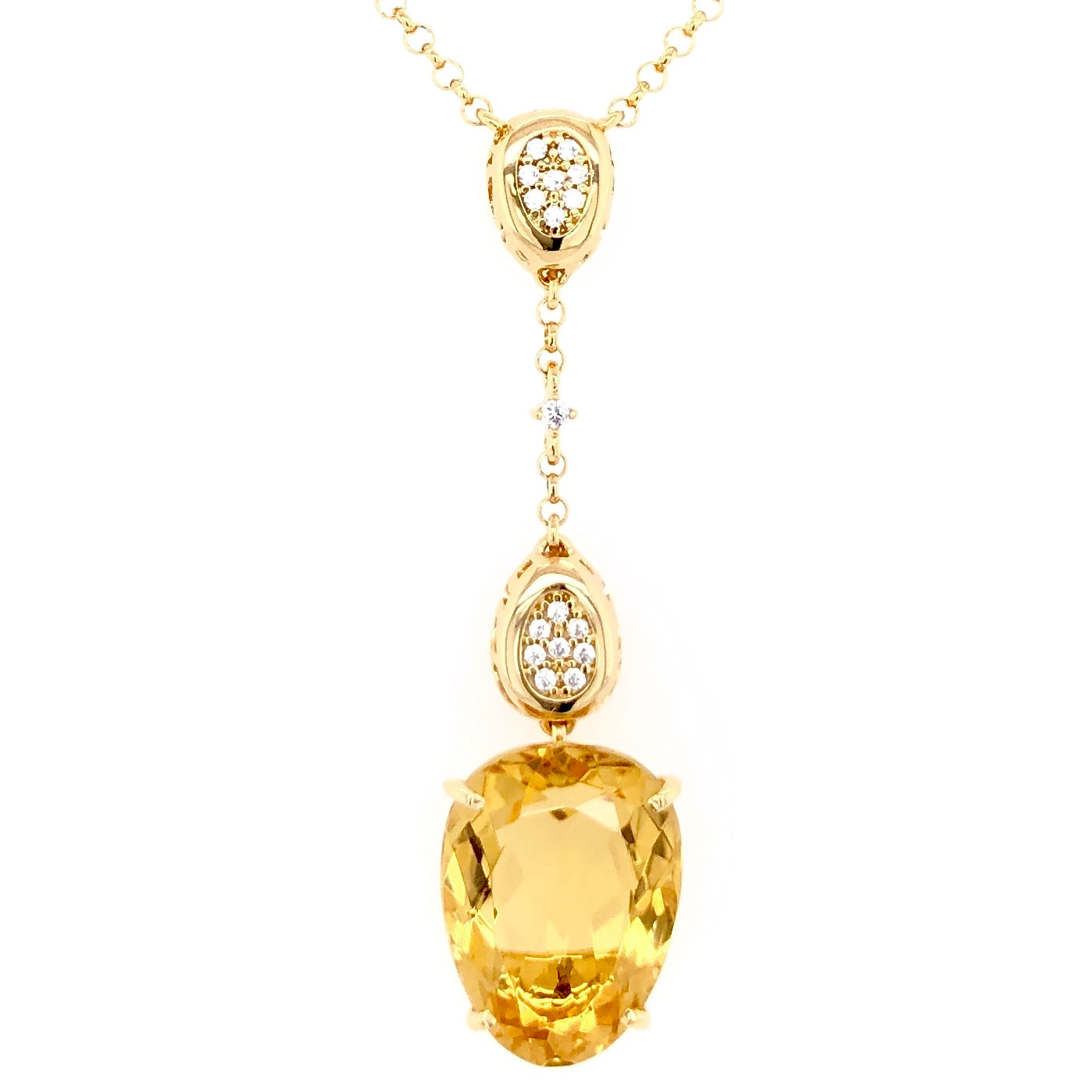 18K Citrine Necklace