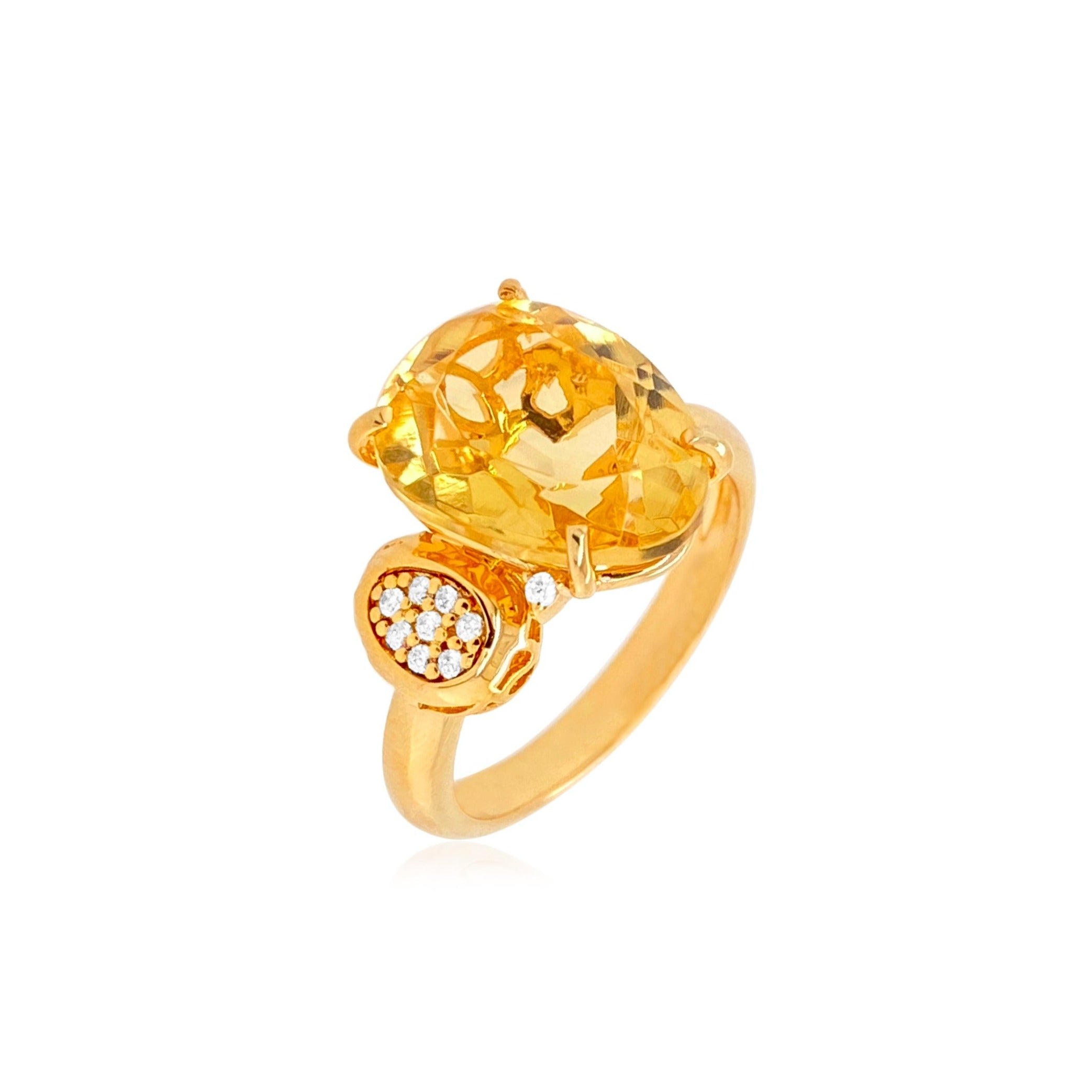 18K Citrine Ring