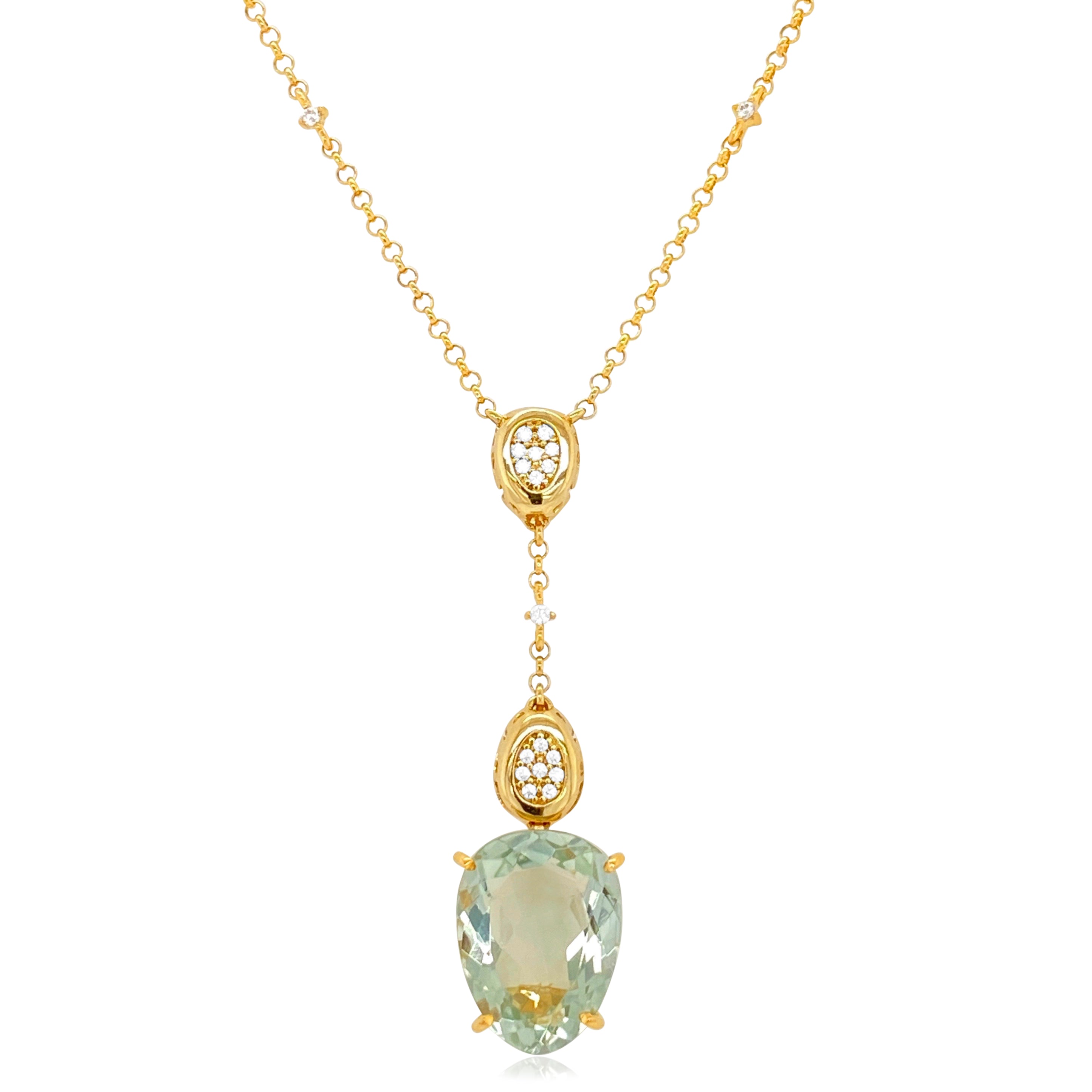 18K Prasiolite Necklace