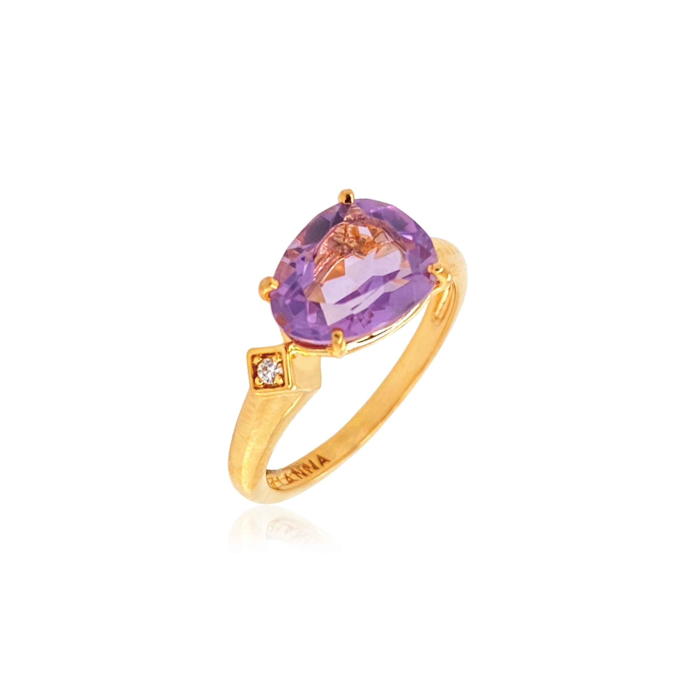 18K Amethyst Ring