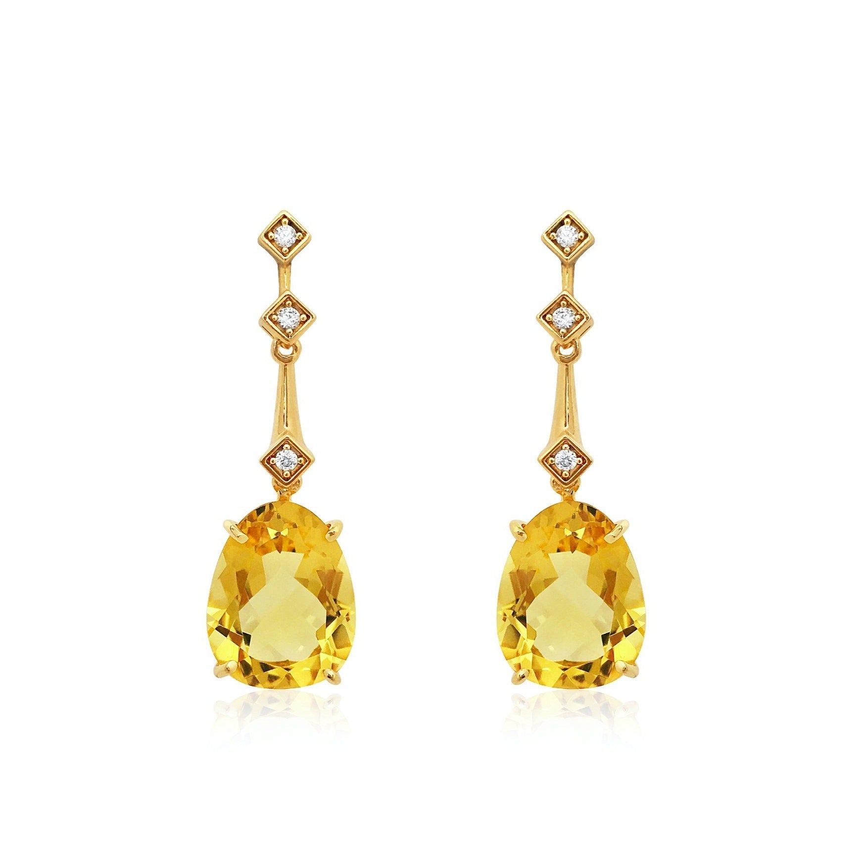 18K Citrine Earrings