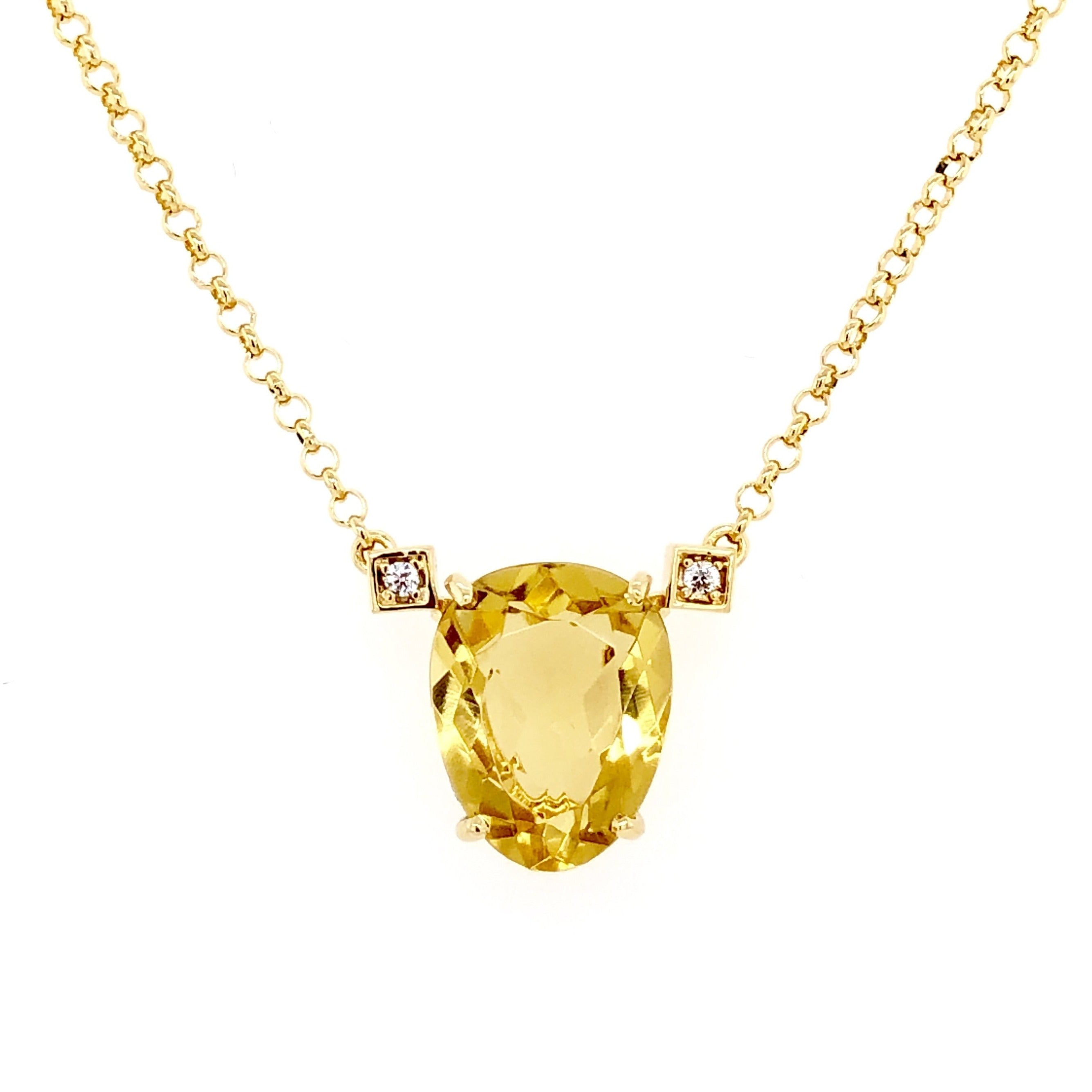 18K Citrine Necklace