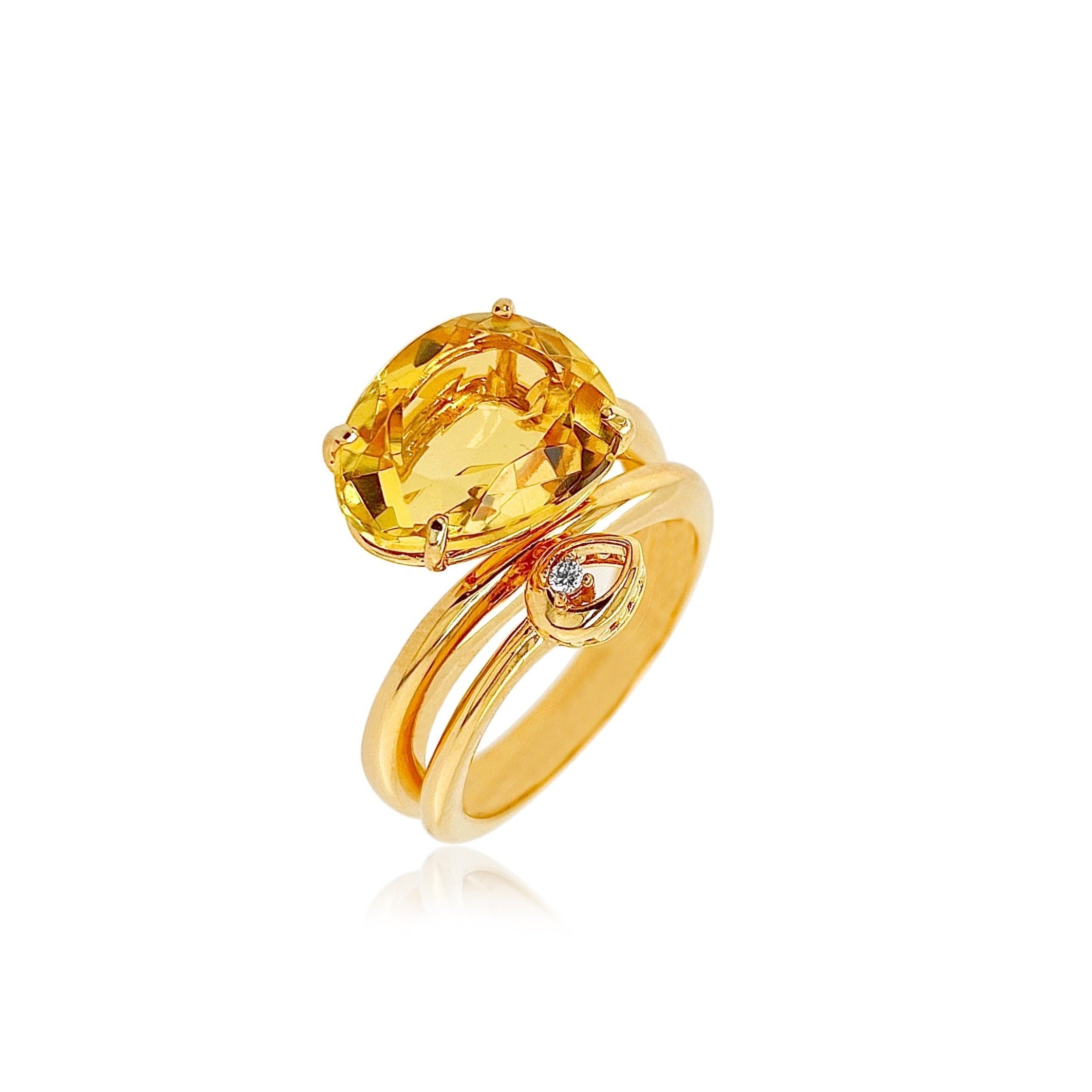 18K Citrine Ring