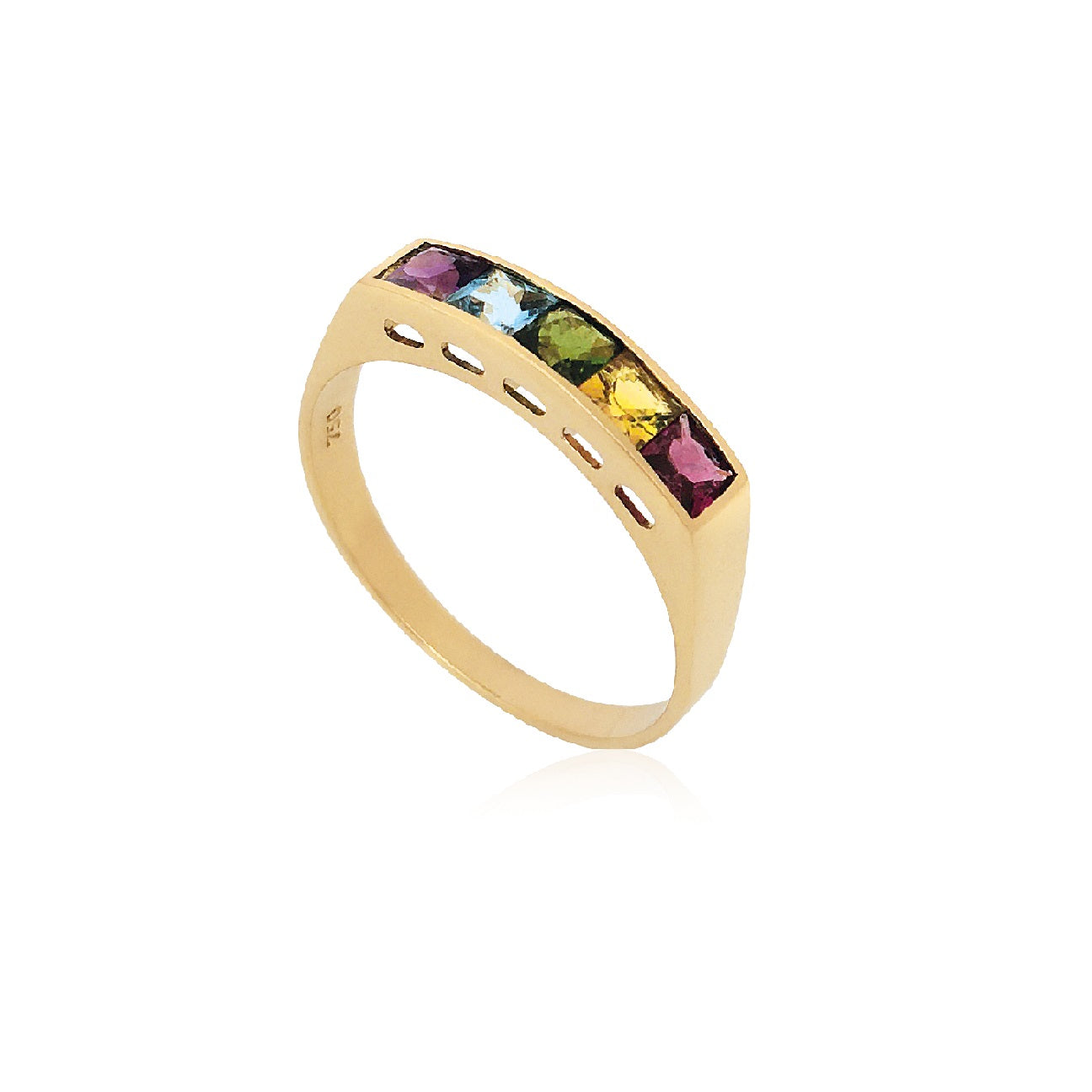 18K Mixed Colors Ring