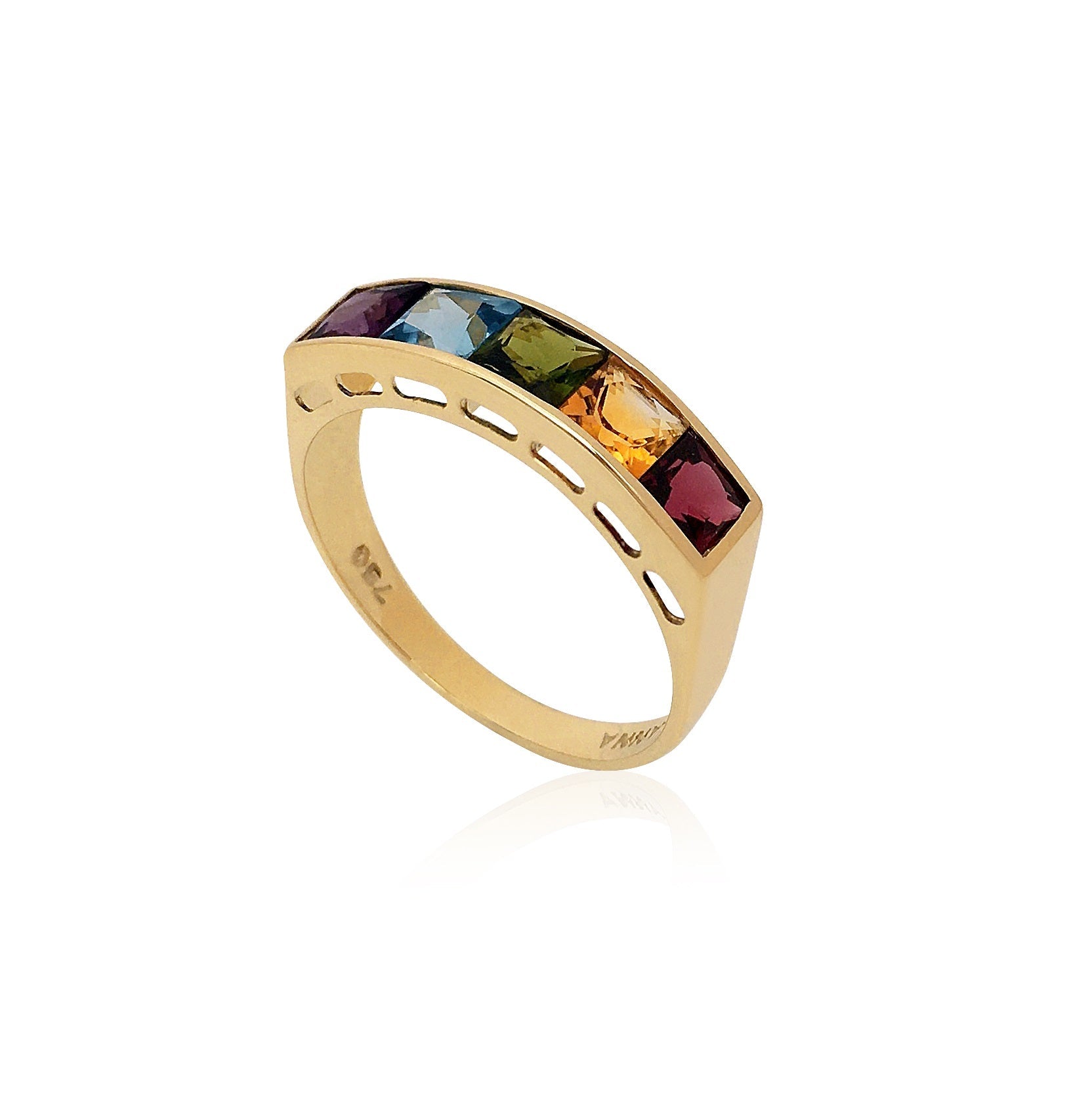 18K Mixed Colors Ring