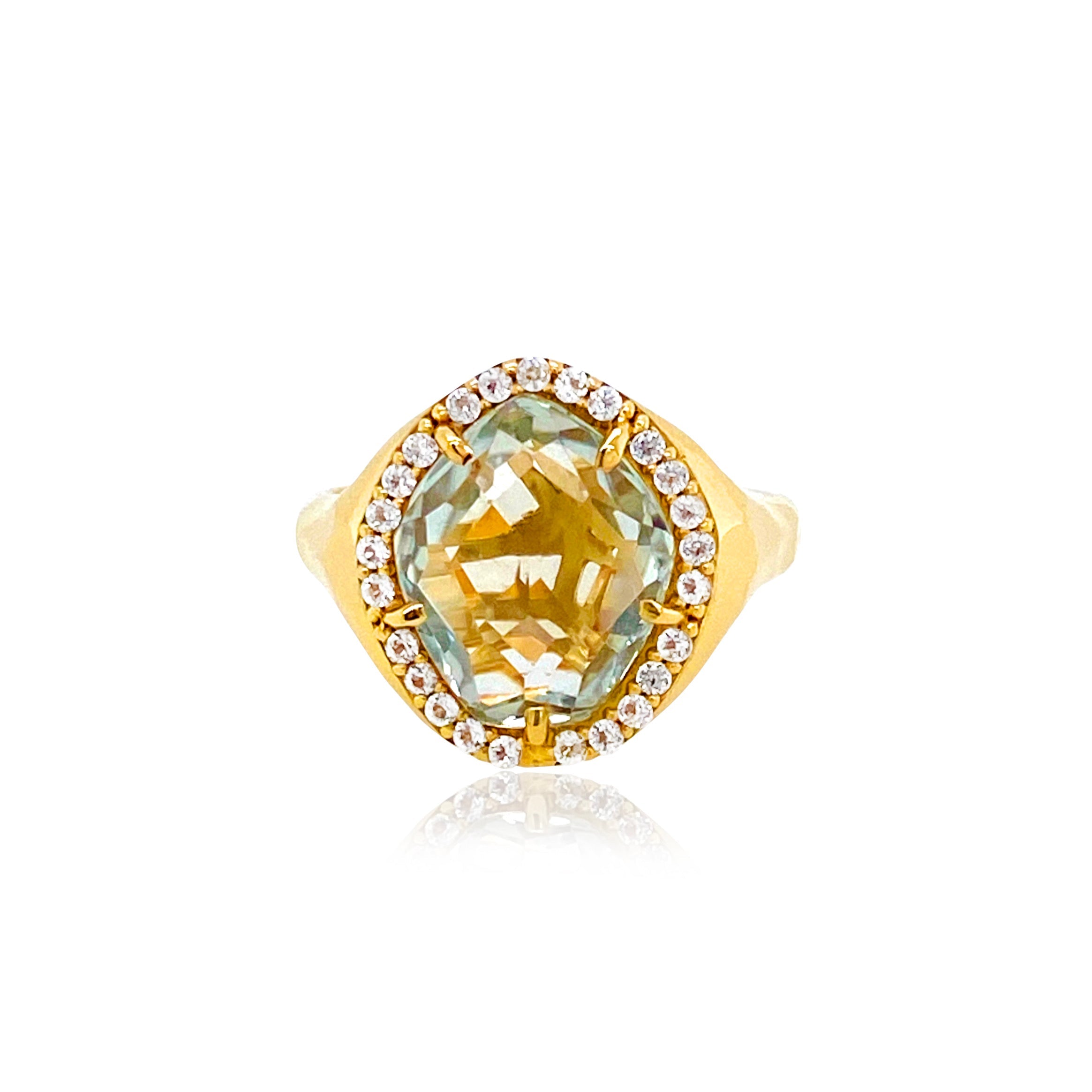 PANORAMA Ring (1260) - Prasiolite /  YG