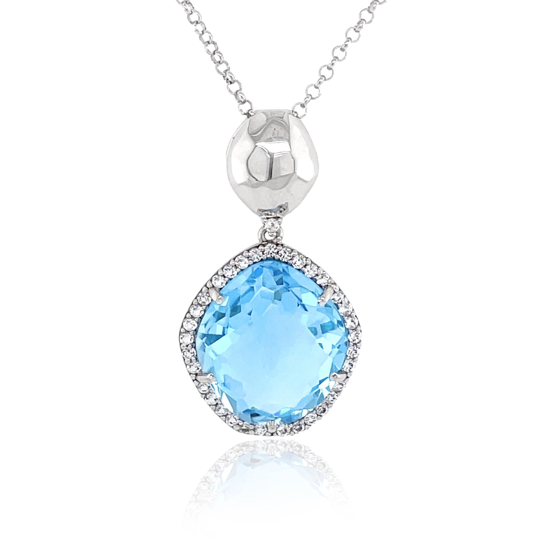 PANORAMA Necklace (1260) - Blue Topaz / SS