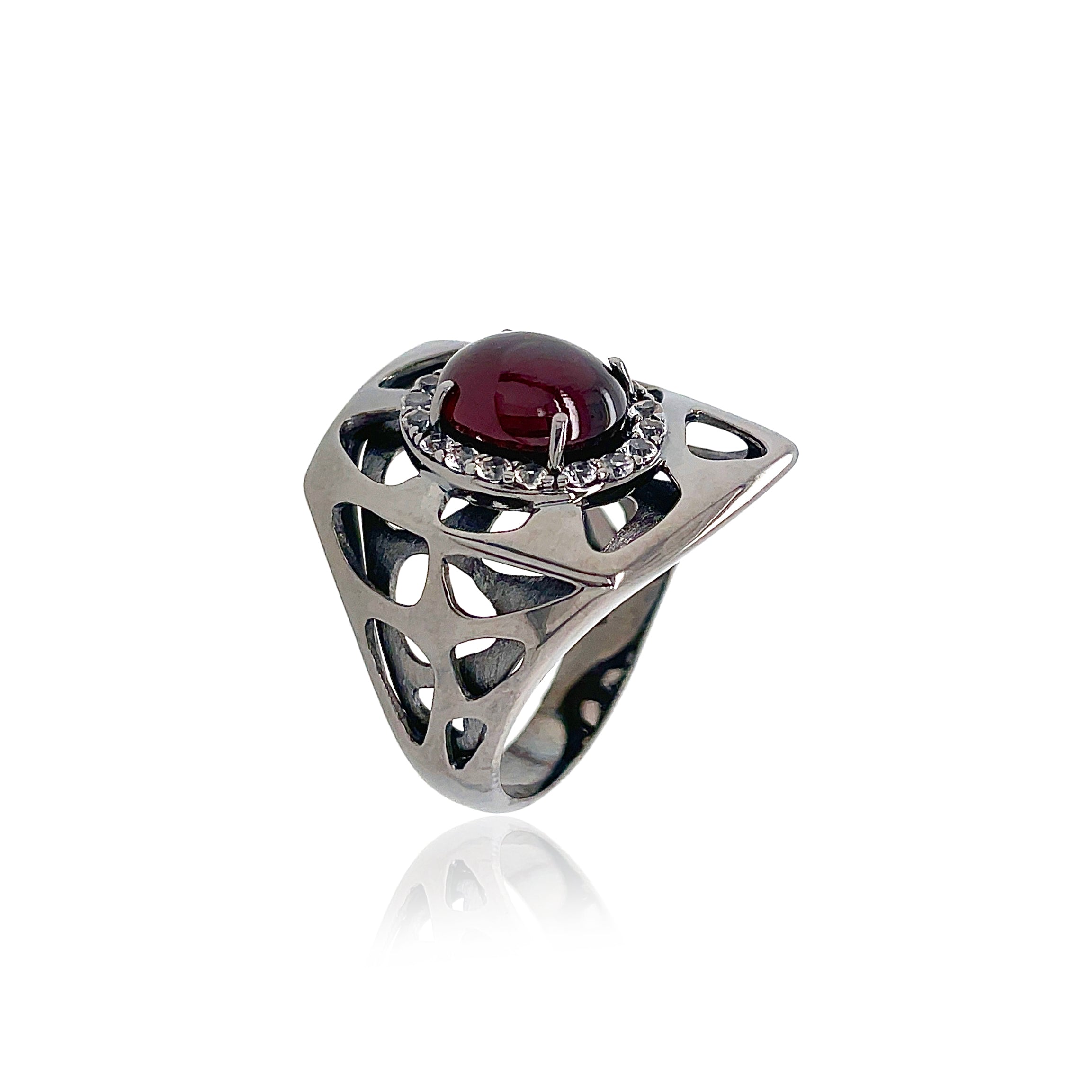 PULSE Ring (1286) - Rhodolite / BS