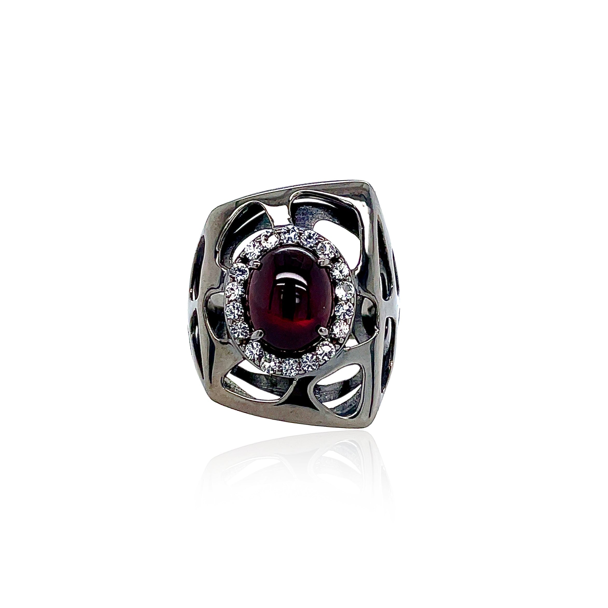 PULSE Ring (1286) - Rhodolite / BS