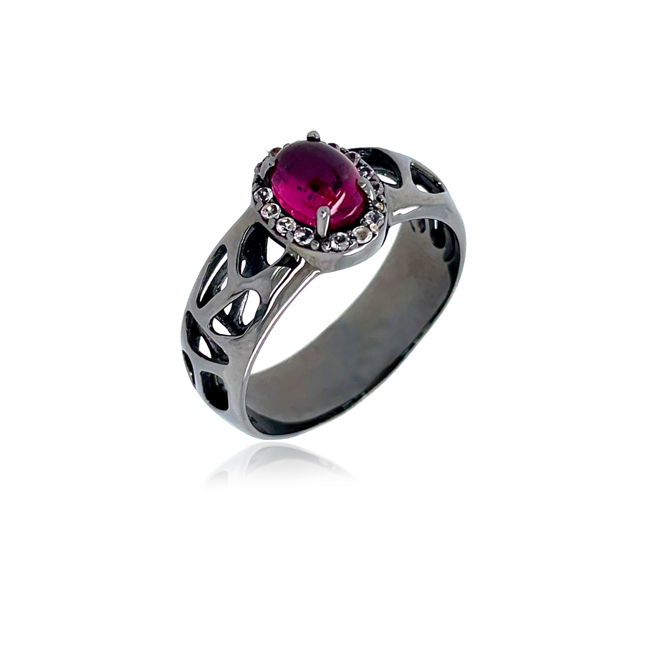 PULSE Ring (1286) - Rhodolite / BS