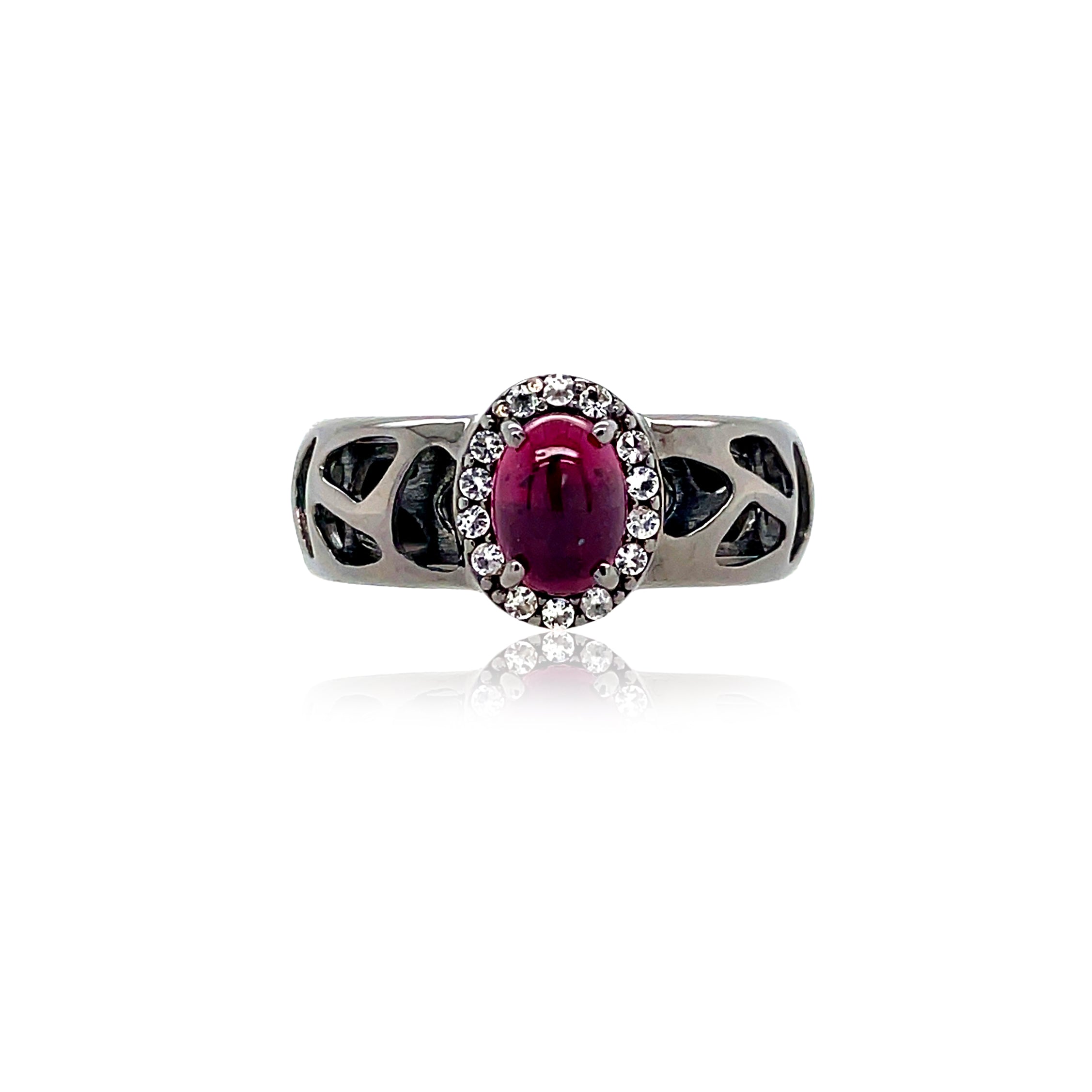 PULSE Ring (1286) - Rhodolite / BS