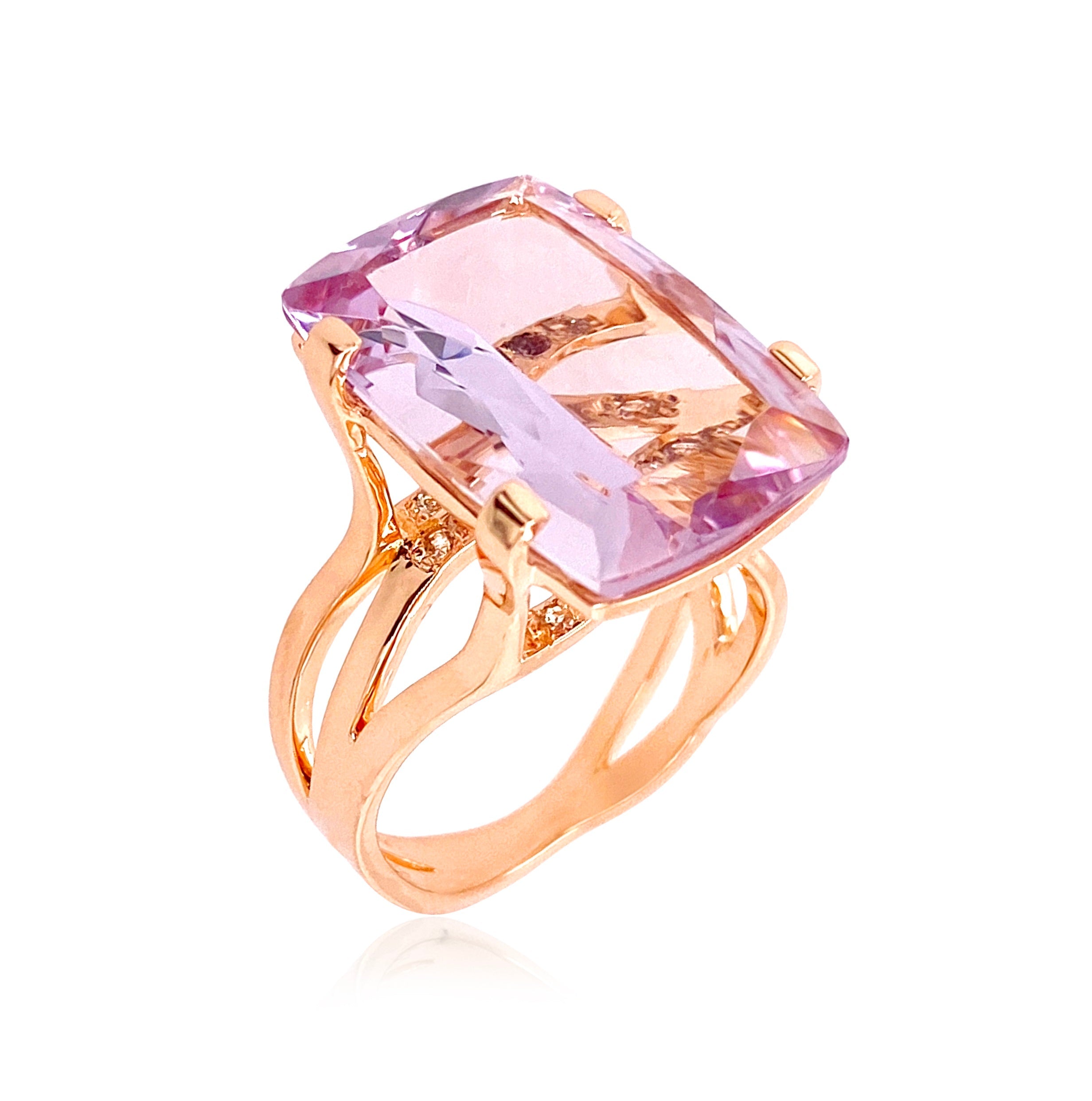 TRANSPARENZA Ring (0777) - Pink Amethyst / RG