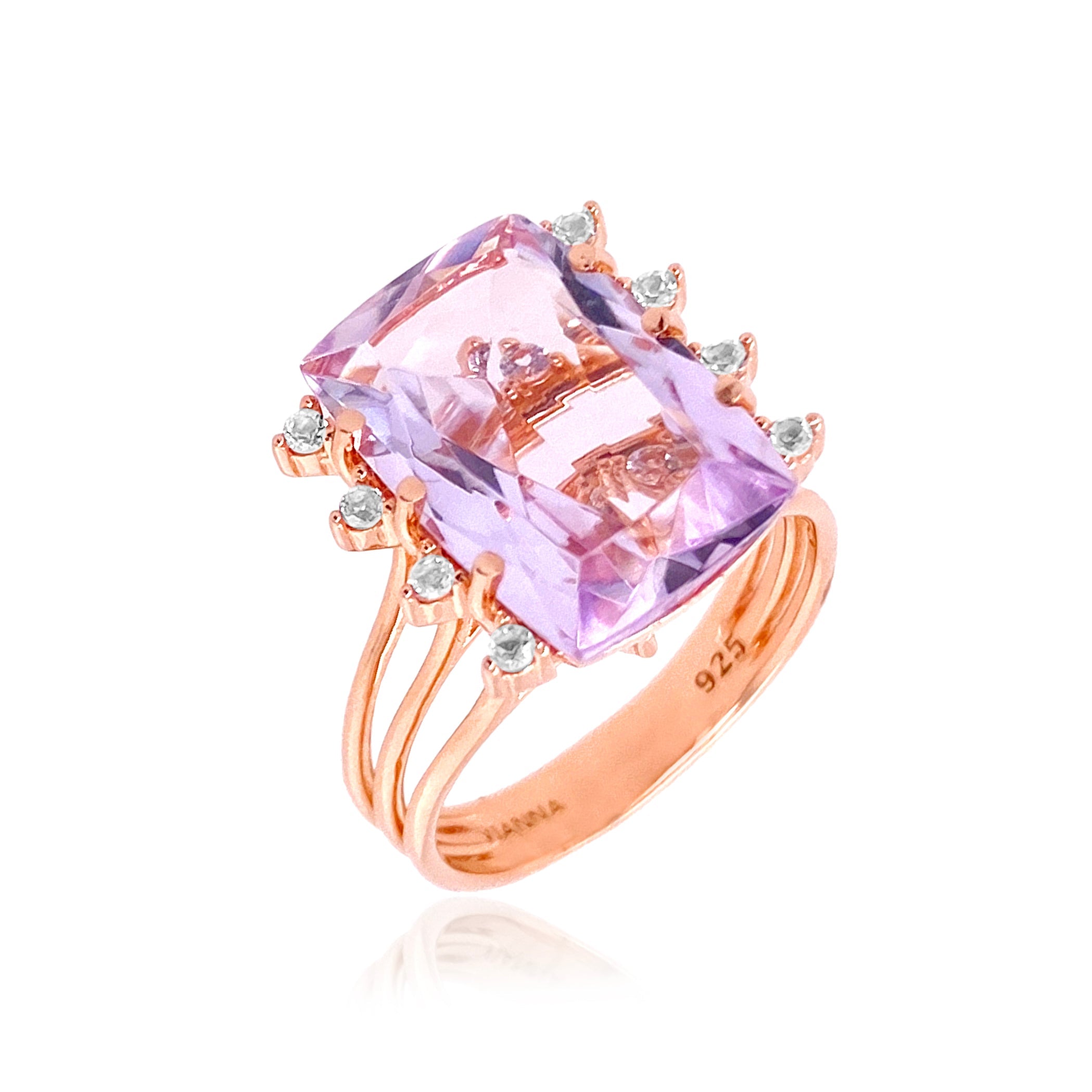 TRANSPARENZA Ring (0802) - Pink Amethyst / RG