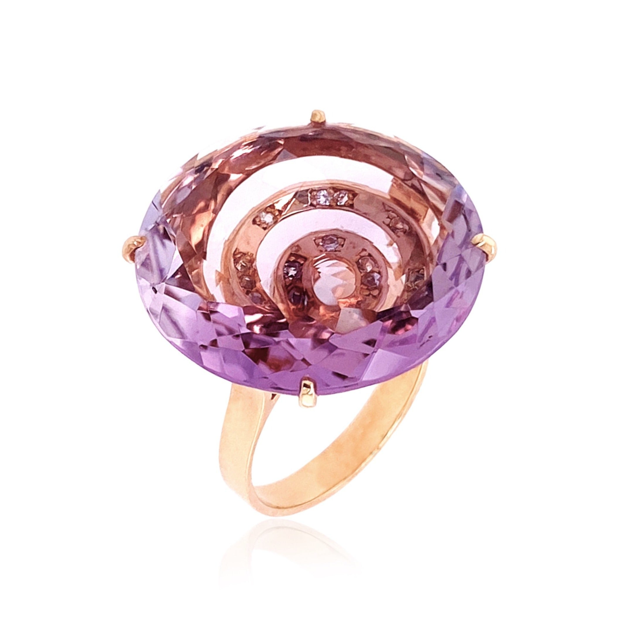 TRANSPARENZA Ring (0839) - Pink Amethyst / RG