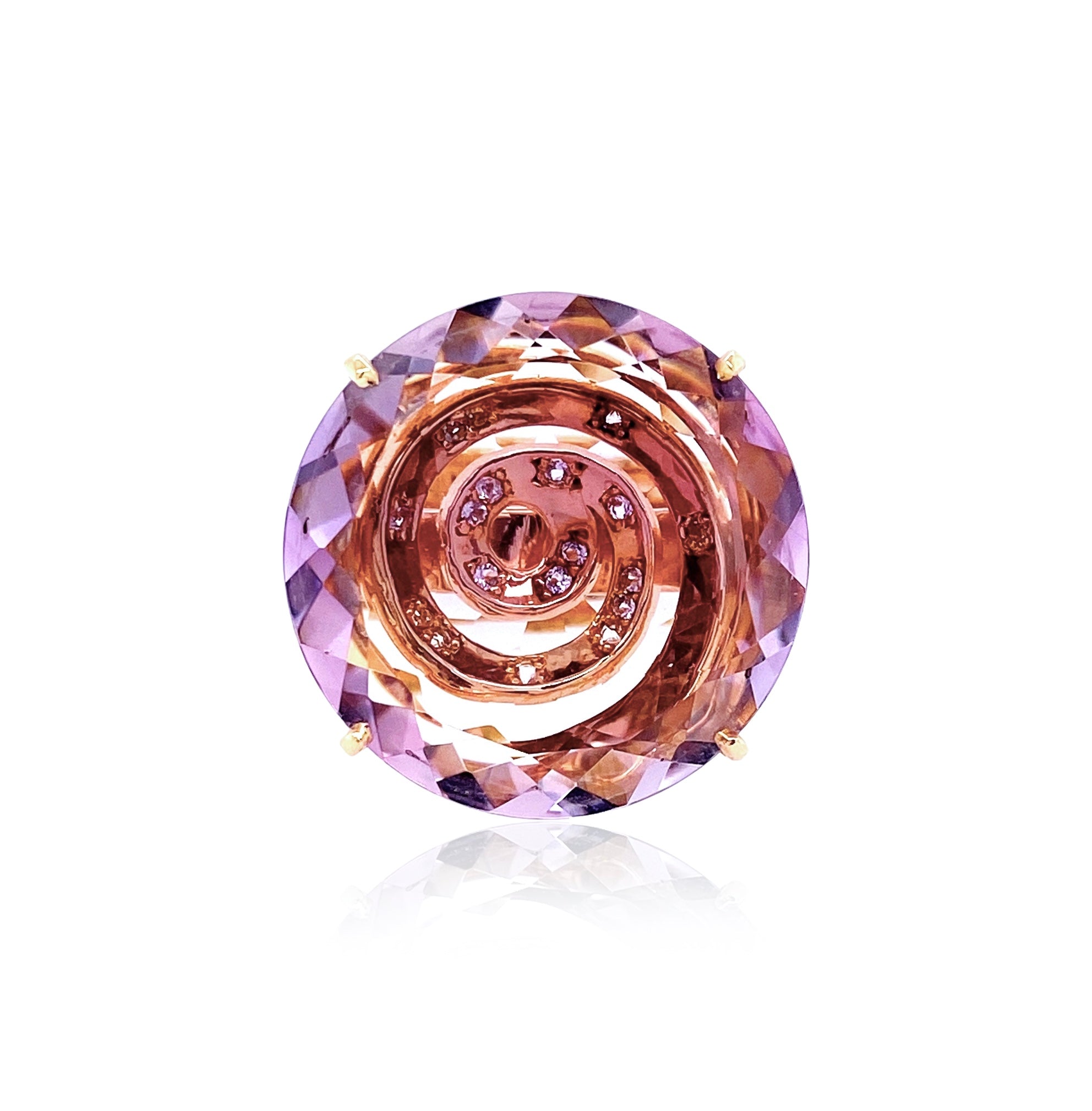 TRANSPARENZA Ring (0839) - Pink Amethyst / RG