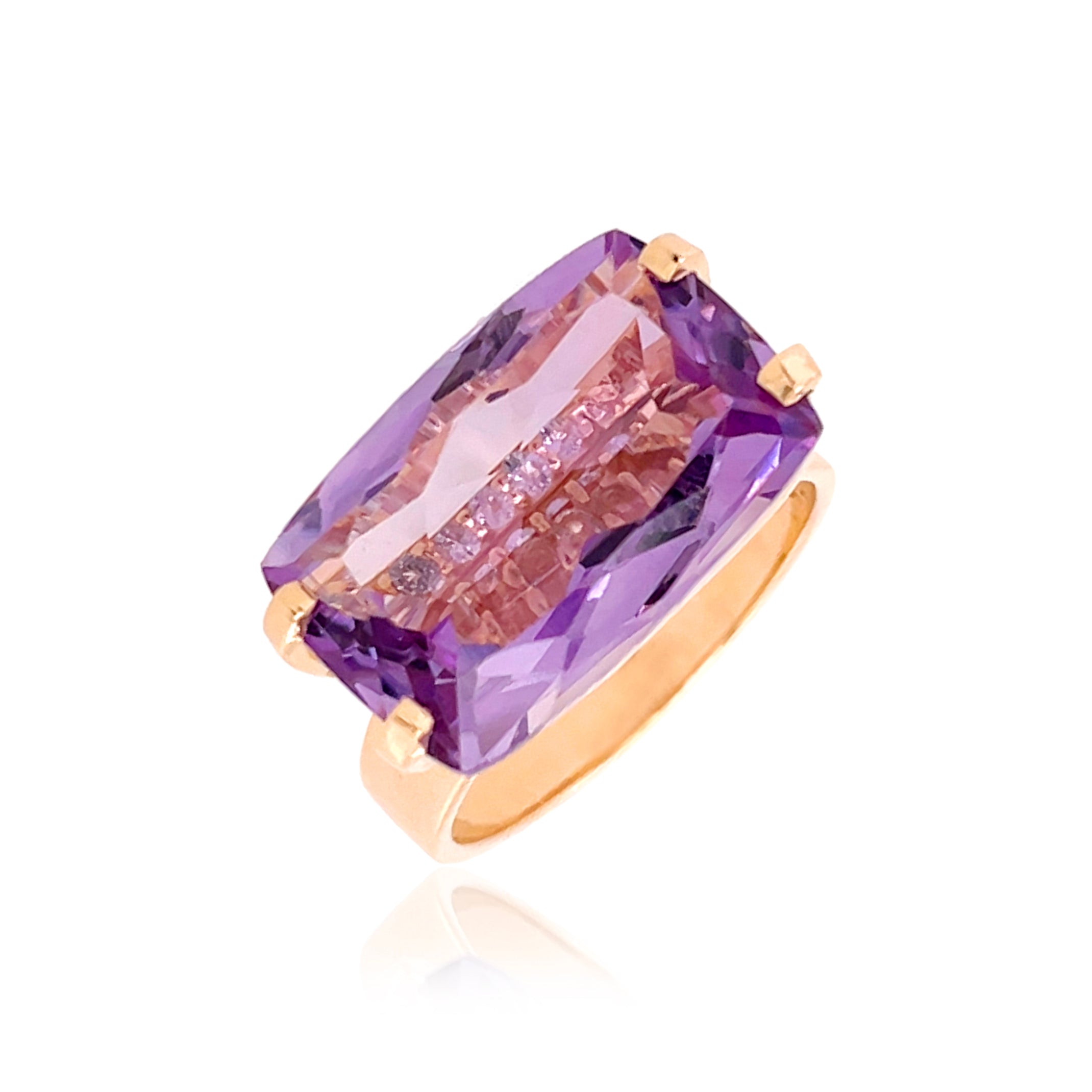 TRANSPARENZA Ring (0890) - Pink Amethyst / RG