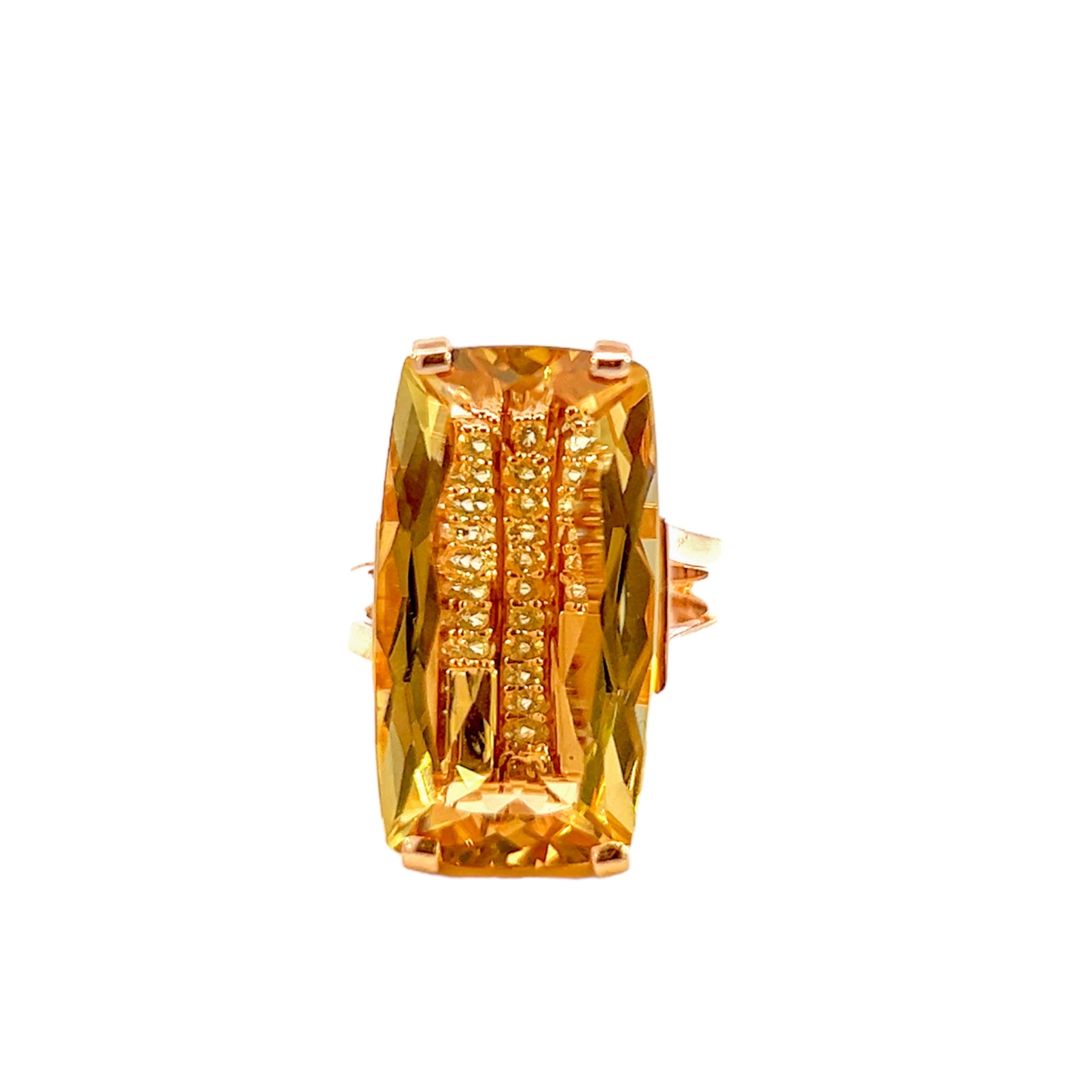 TRANSPARENZA Ring (0890) - Yellow Light Citrine / RG