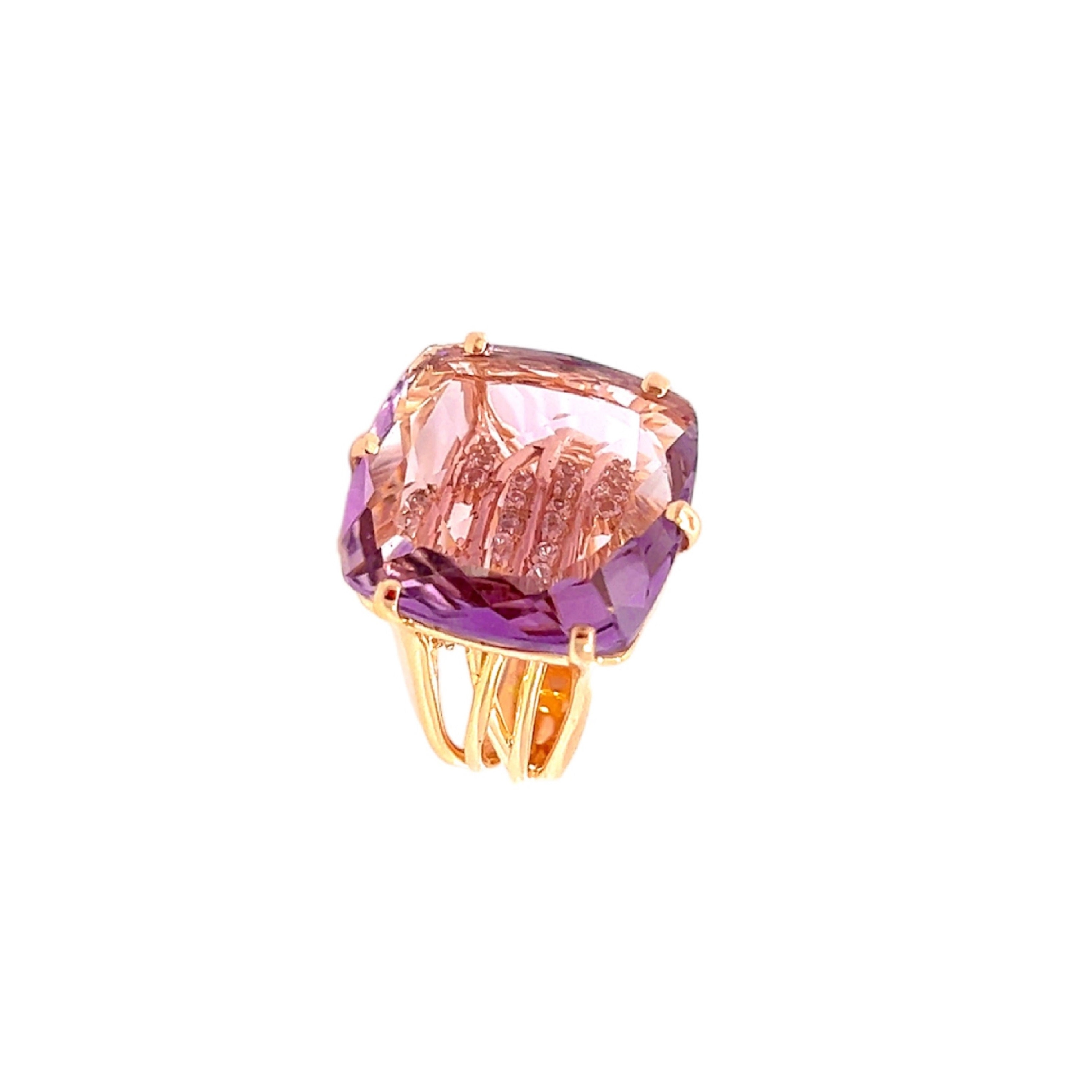 TRANSPARENZA Ring (1052) - Pink Amethyst / RG