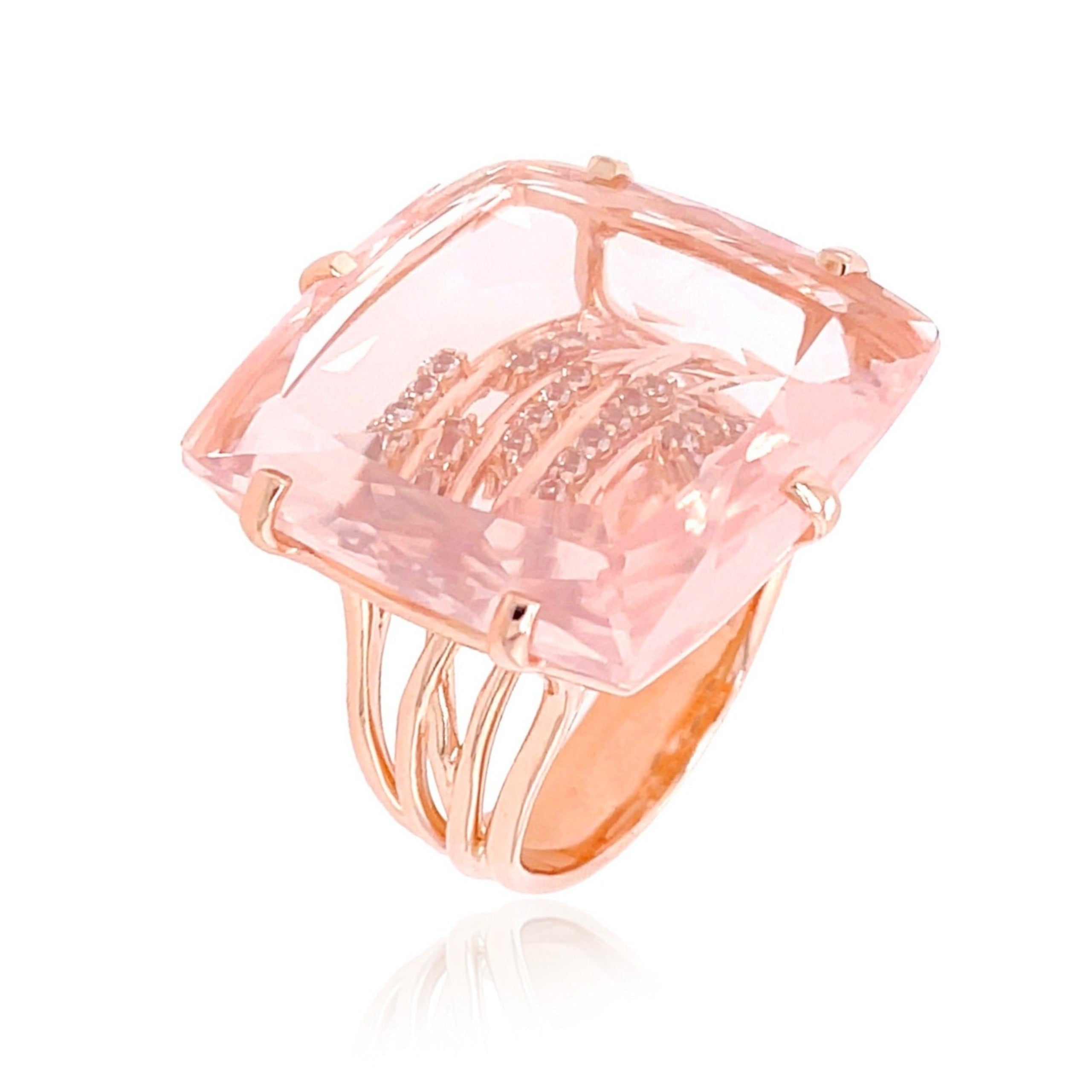 TRANSPARENZA Ring (1052) - Rose Quartz / RG