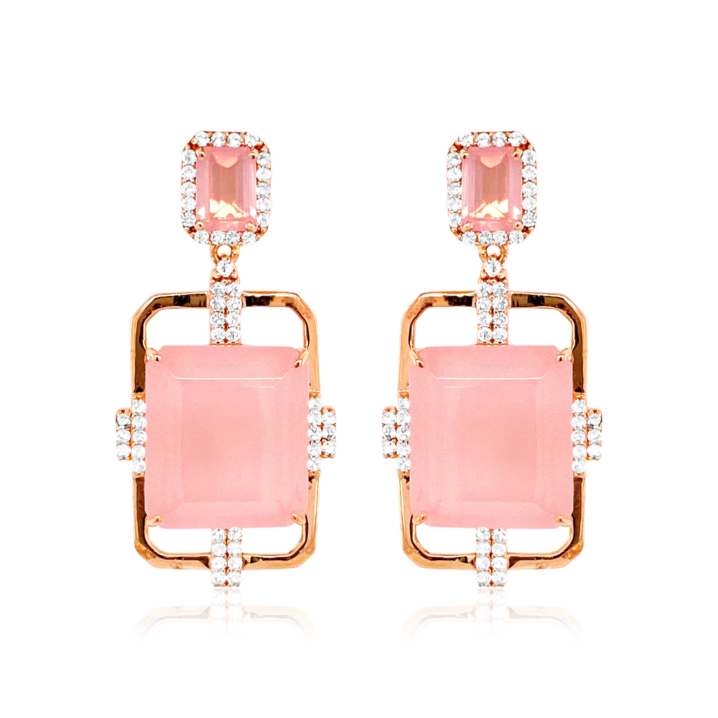 ECLECTIC Earrings (1247) - Rose Quartz / RG