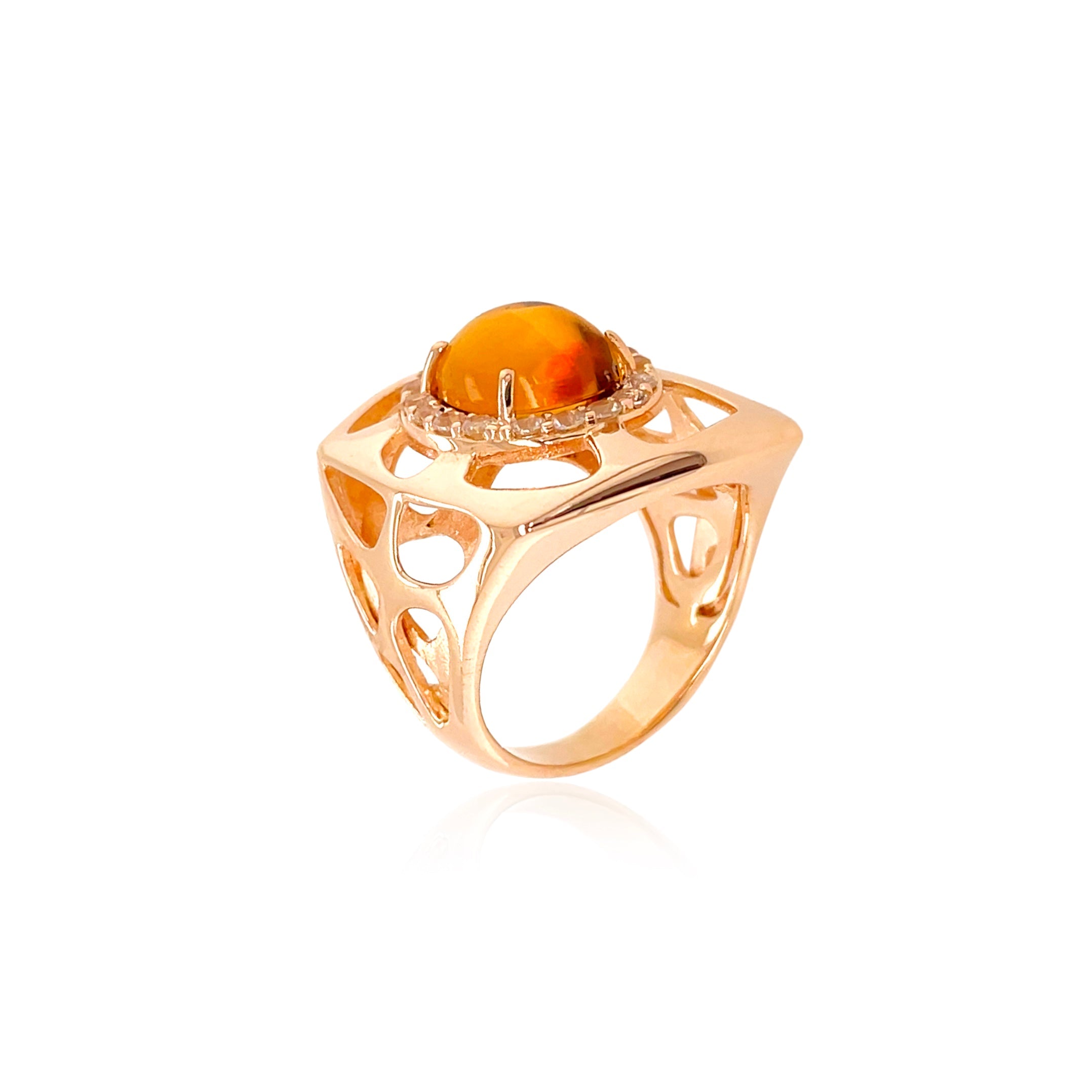 PULSE Ring (1286) - Citrine / RG