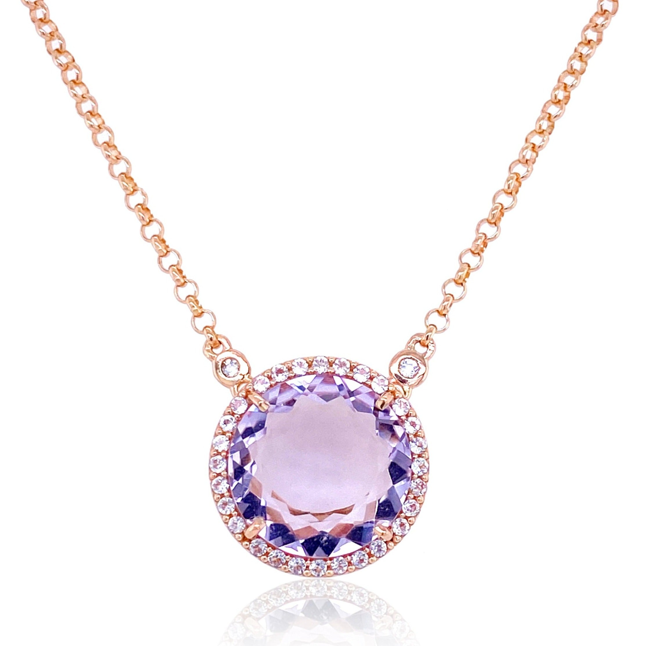 SIGNATURE Necklace (1287) - Pink Amethyst / RG