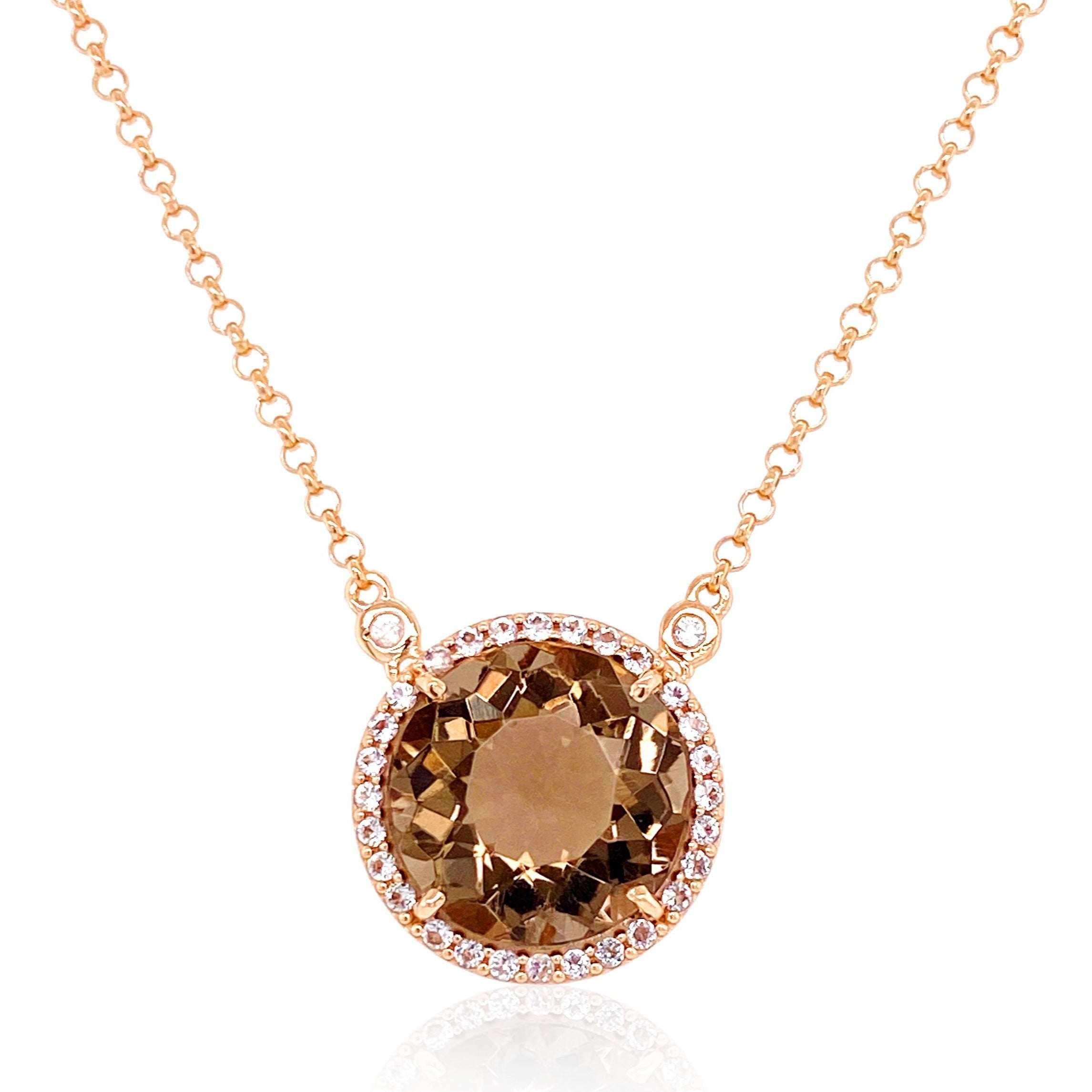 SIGNATURE Necklace (1287) - Smoky Quartz / RG