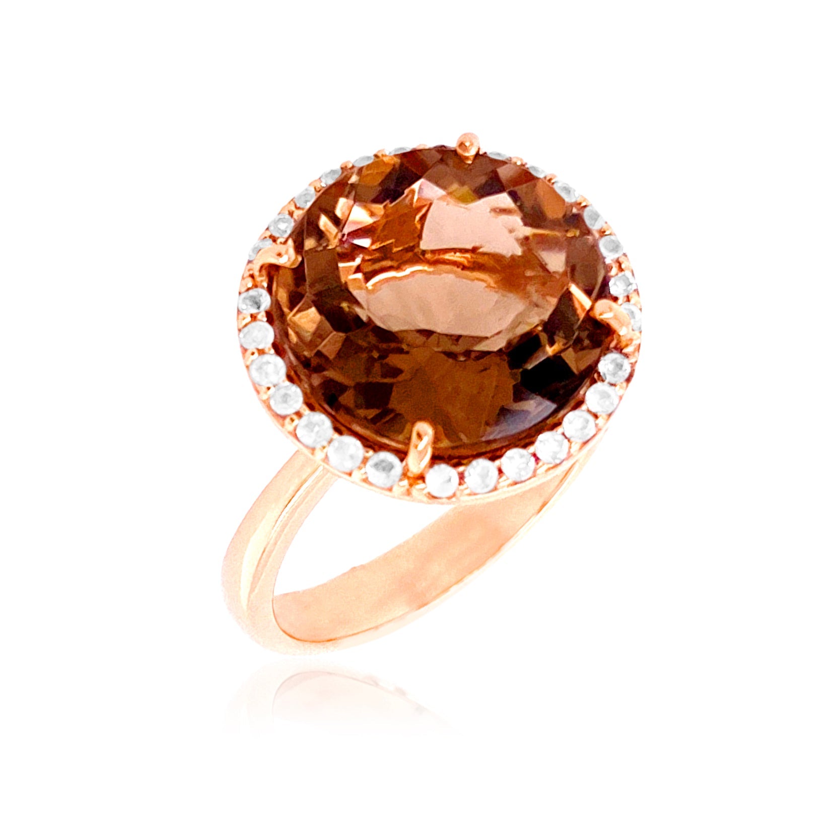 SIGNATURE Ring (1287) - Smoky Quartz / RG