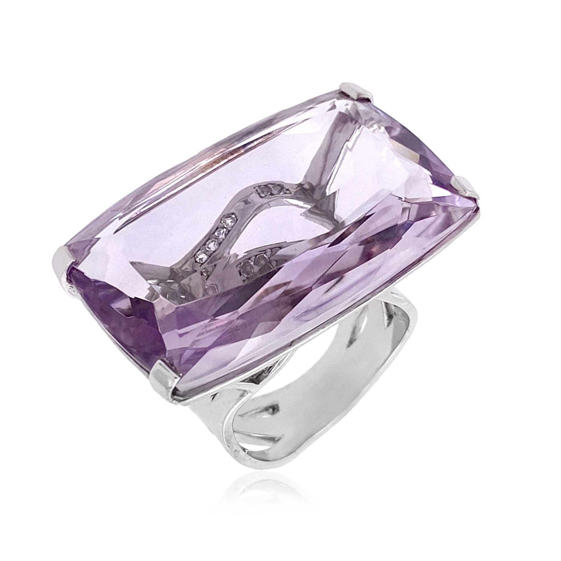 TRANSPARENZA Ring (0777) - Pink Amethyst / SS