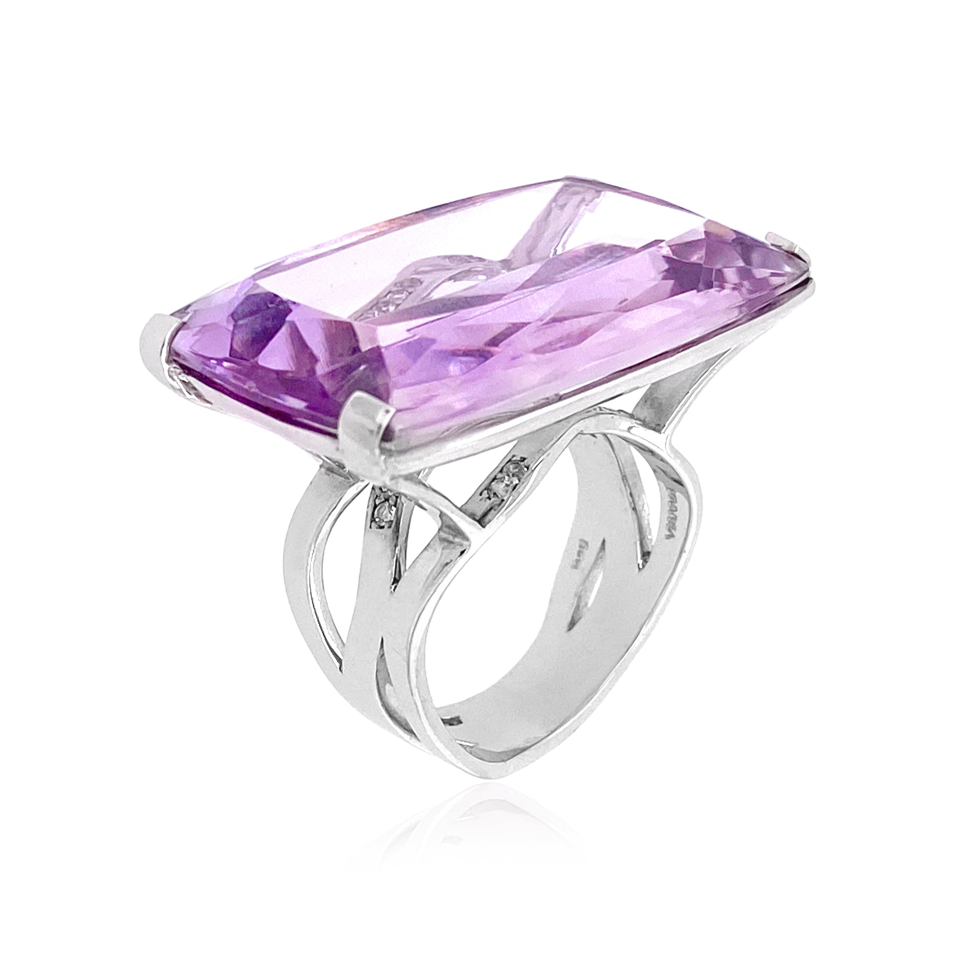 TRANSPARENZA Ring (0777) - Pink Amethyst / SS