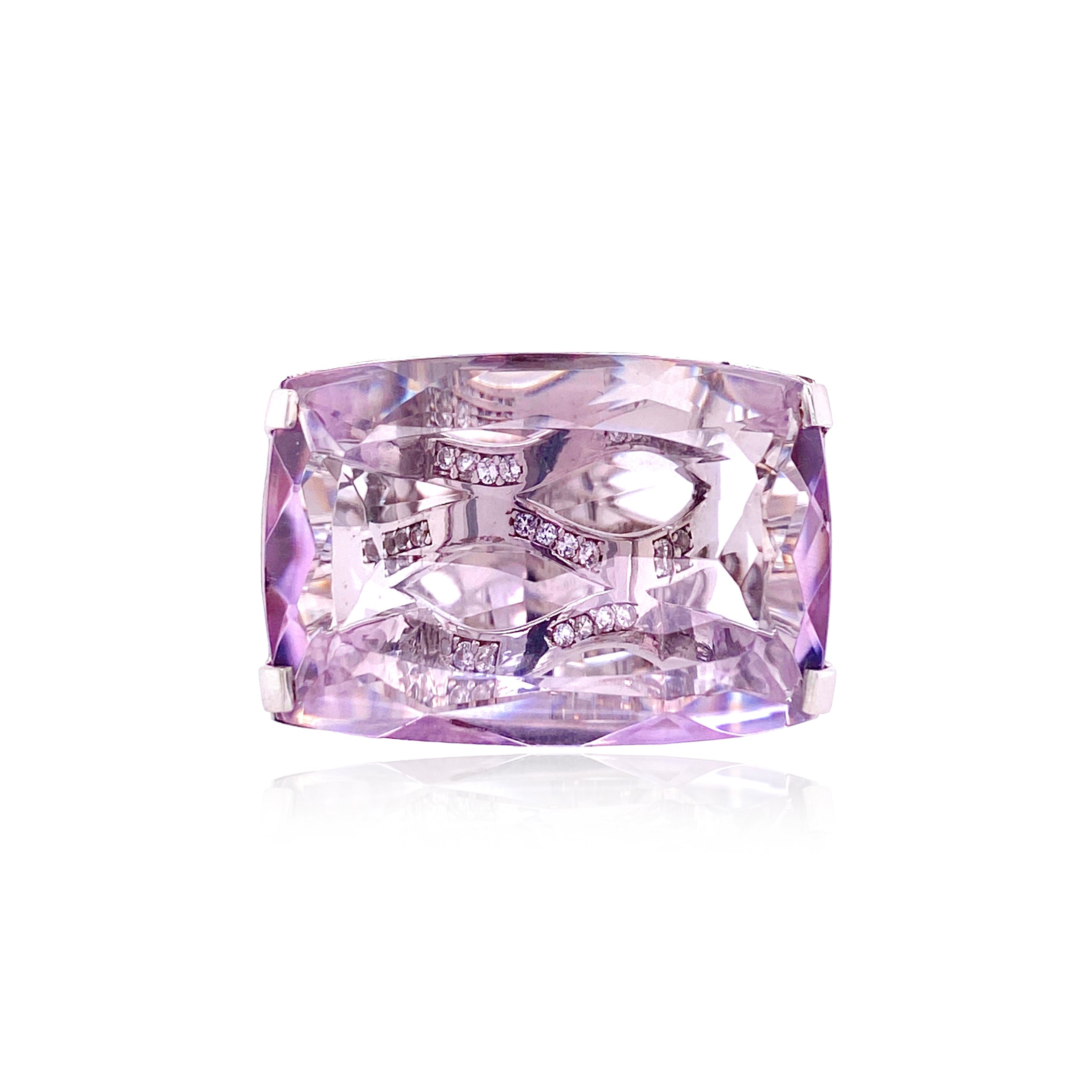 TRANSPARENZA Ring (0777) - Pink Amethyst / SS