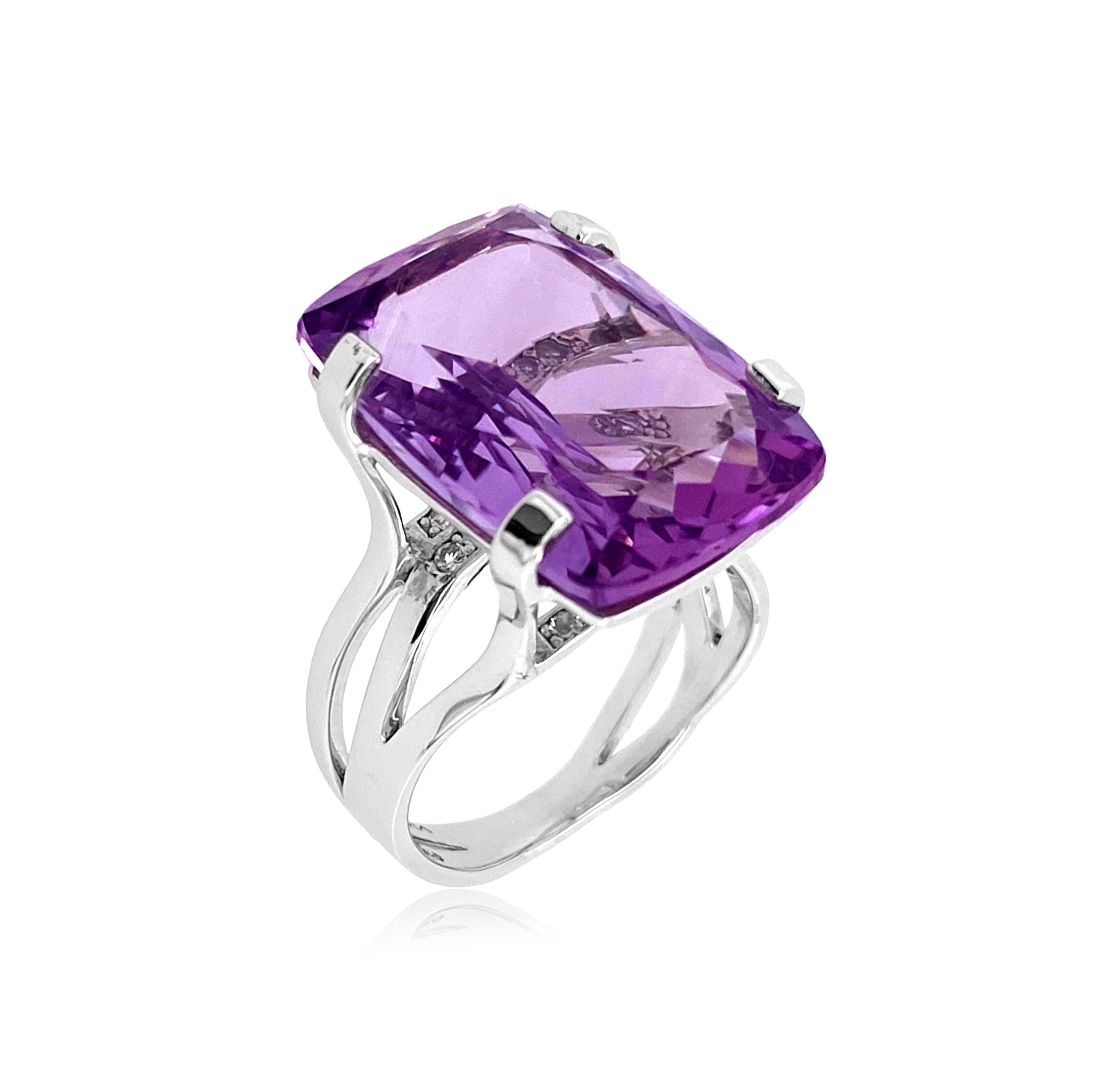 TRANSPARENZA Ring (0777) - Pink Amethyst / SS