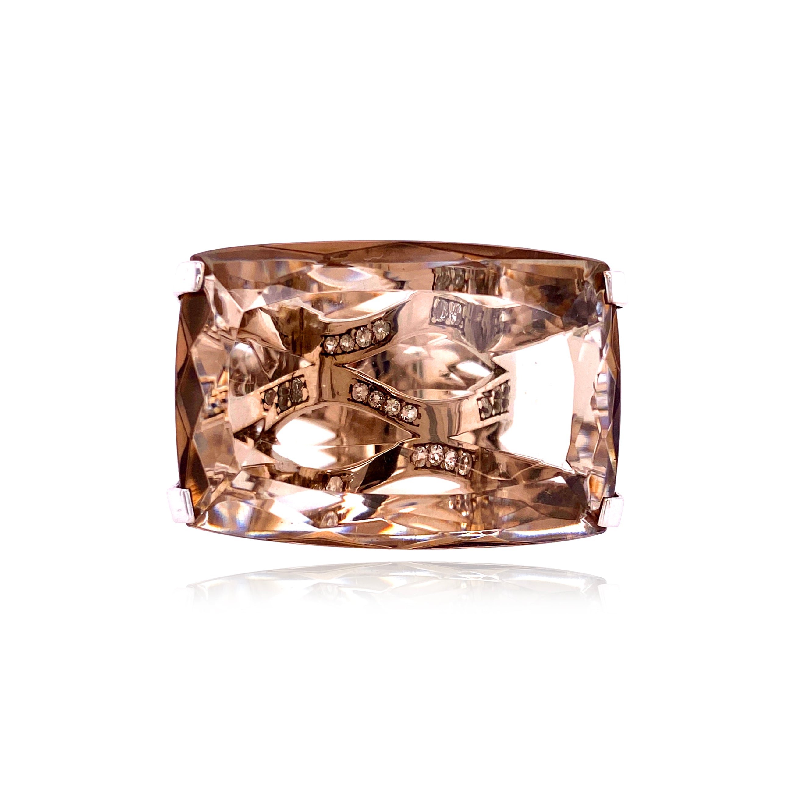 TRANSPARENZA Ring (0777) - Smoky Quartz / SS