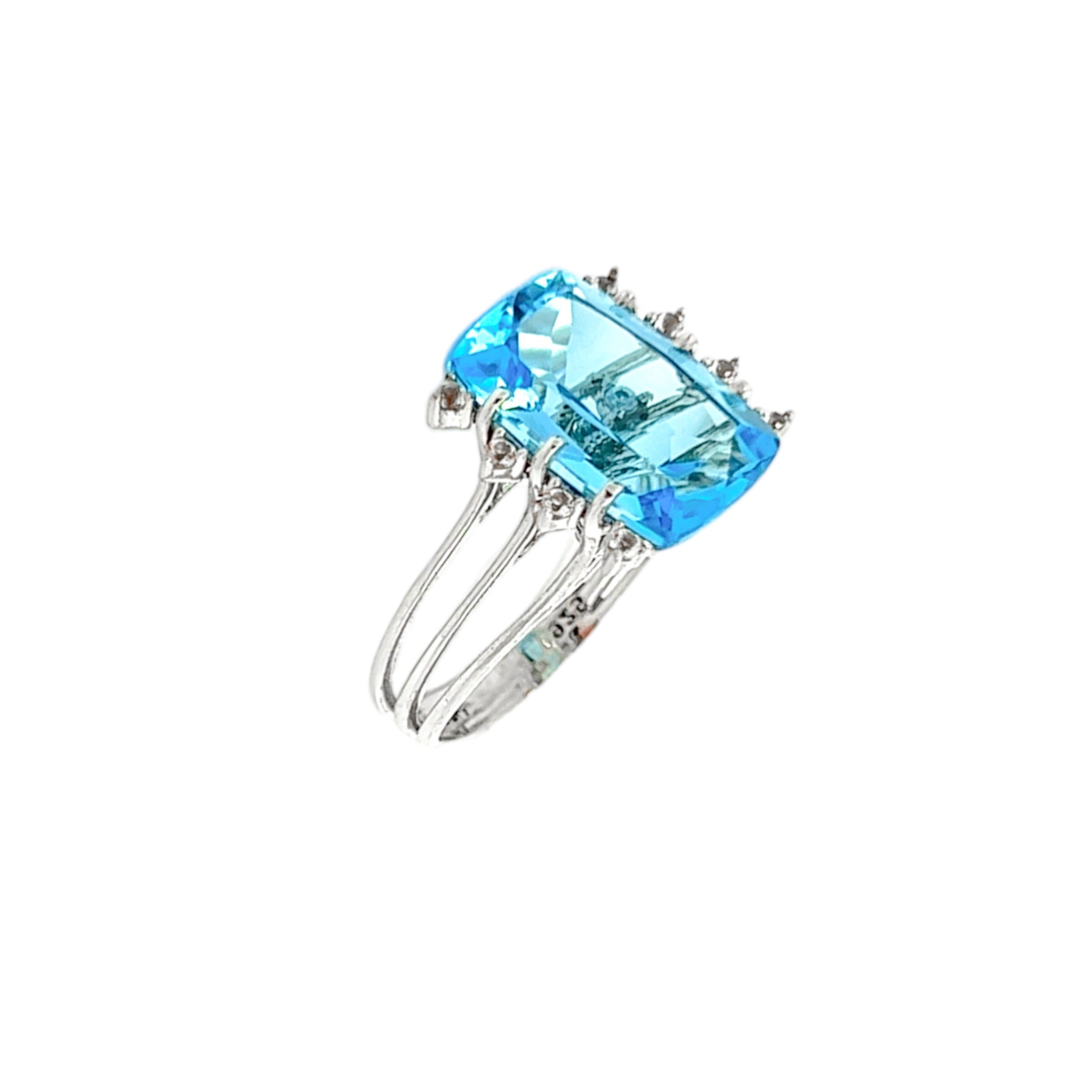 TRANSPARENZA Ring (0802) - Blue Topaz / SS