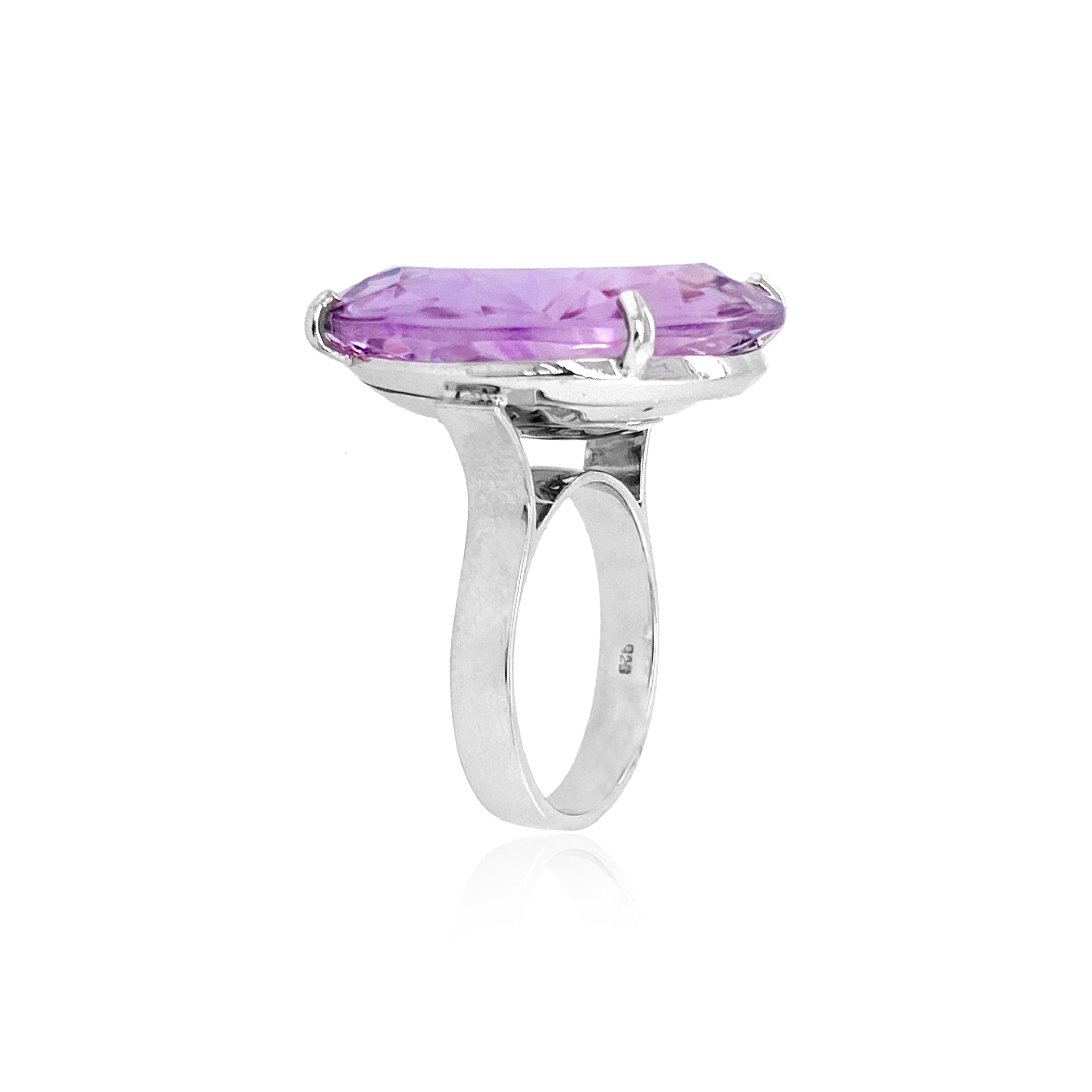 TRANSPARENZA Ring (0839) - Pink Amethyst / SS