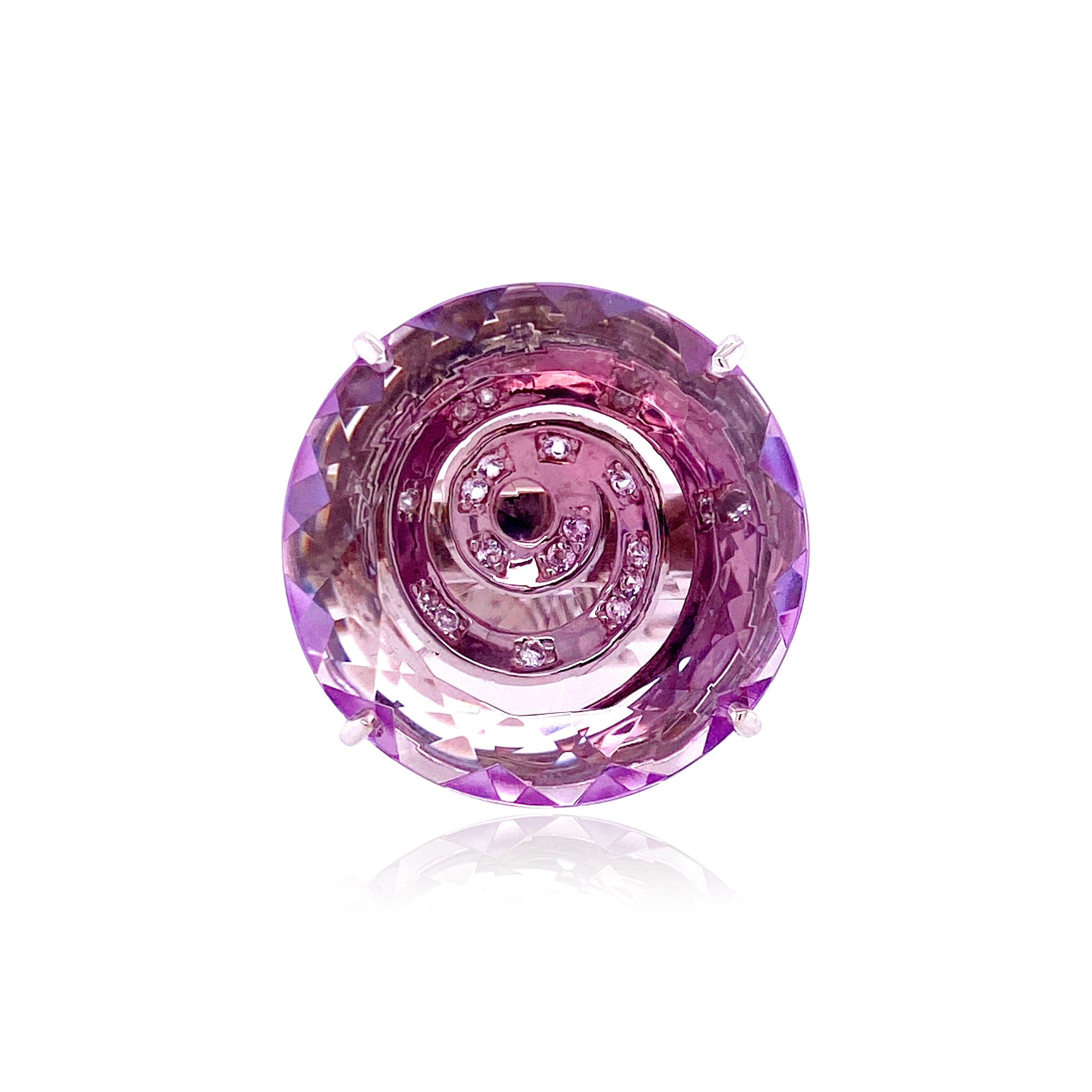 TRANSPARENZA Ring (0839) - Pink Amethyst / SS