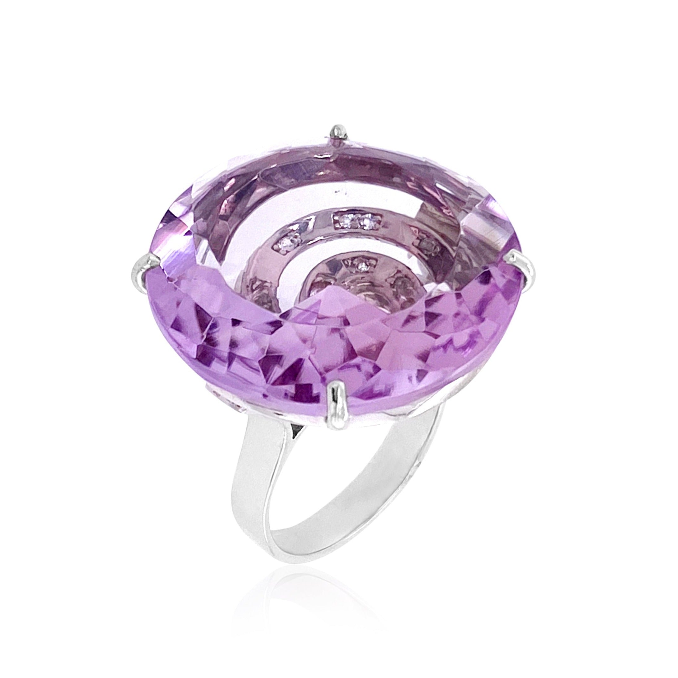 TRANSPARENZA Ring (0839) - Pink Amethyst / SS