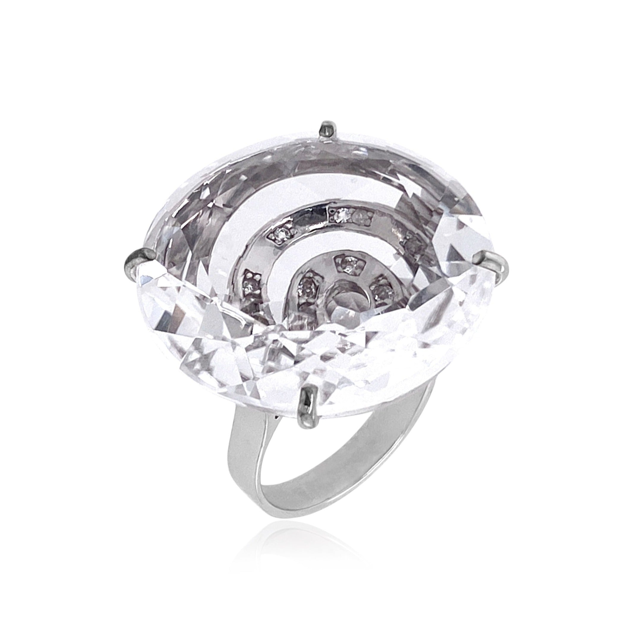 TRANSPARENZA Ring (0839) - Crystal / SS