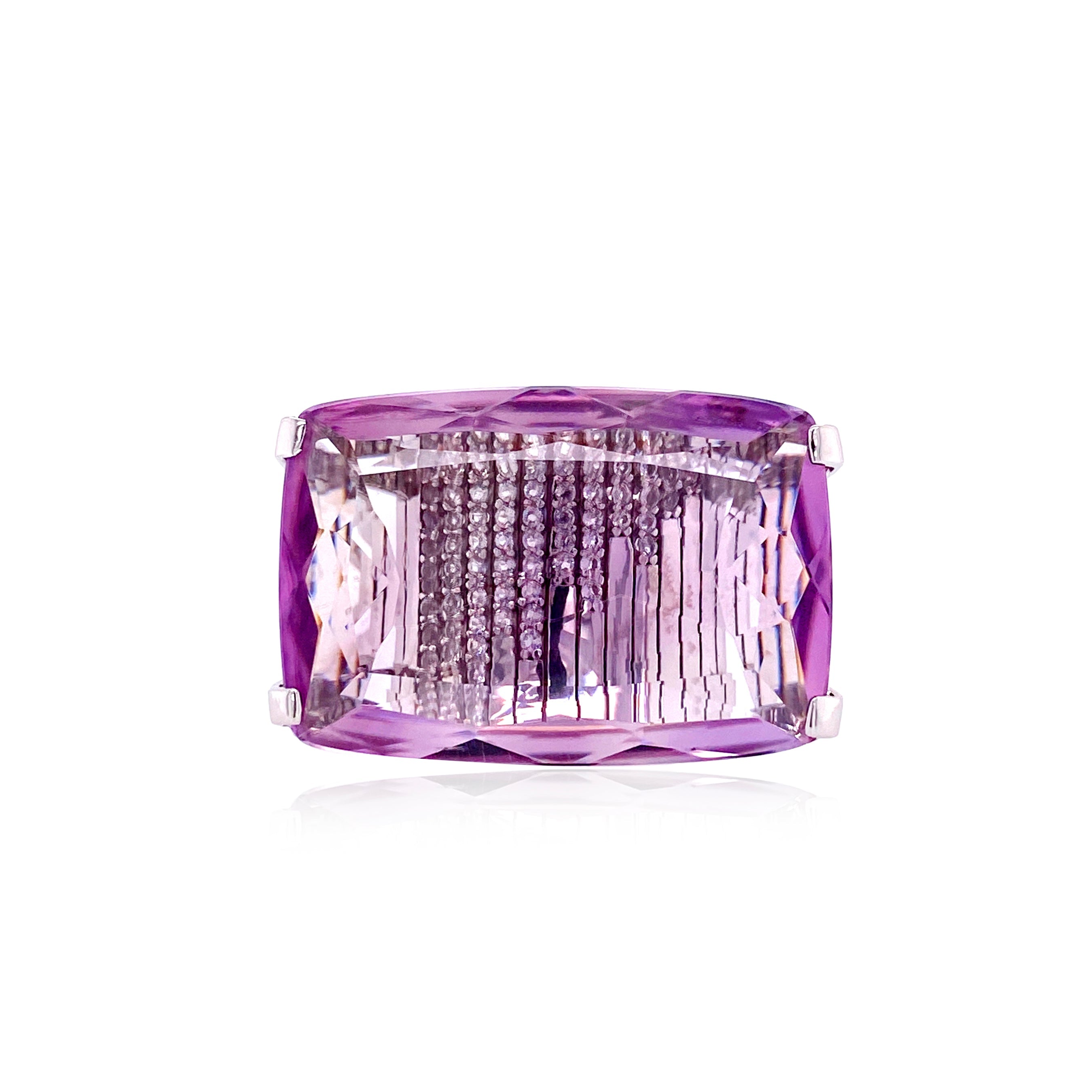 TRANSPARENZA Ring (0890) - Pink Amethyst / SS