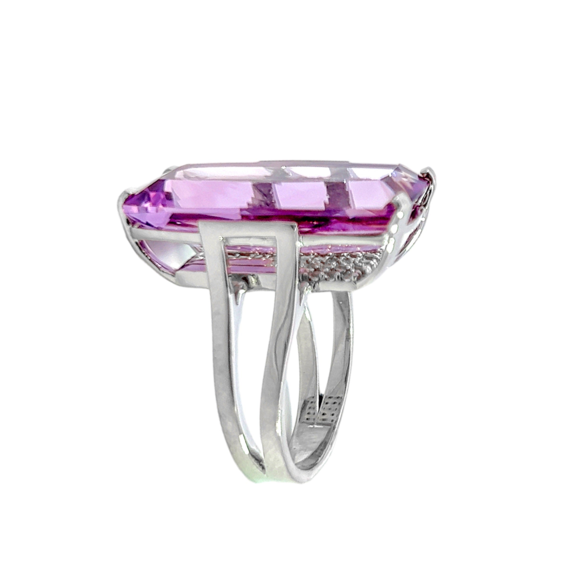 TRANSPARENZA Ring (0890) - Pink Amethyst / SS