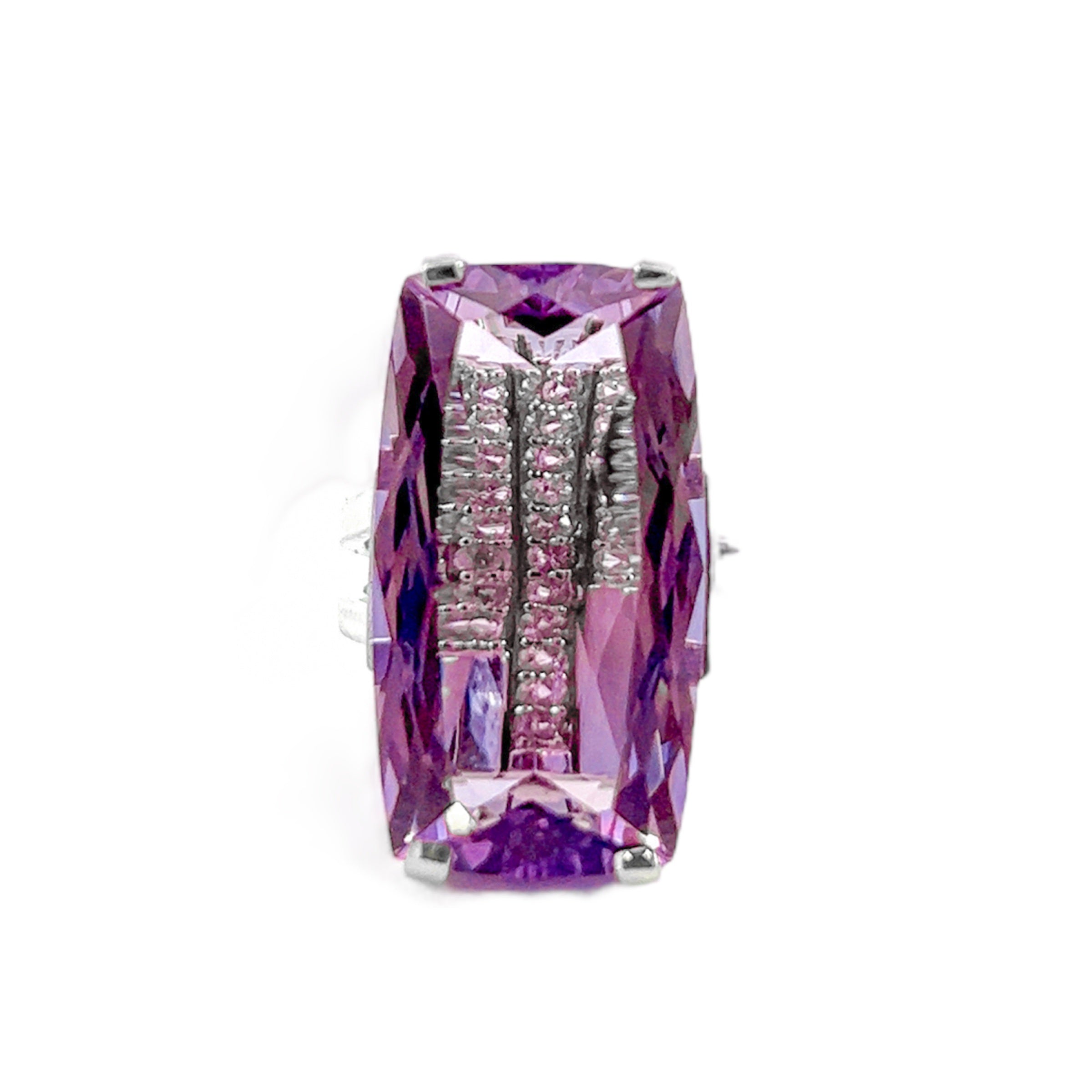 TRANSPARENZA Ring (0890) - Pink Amethyst / SS