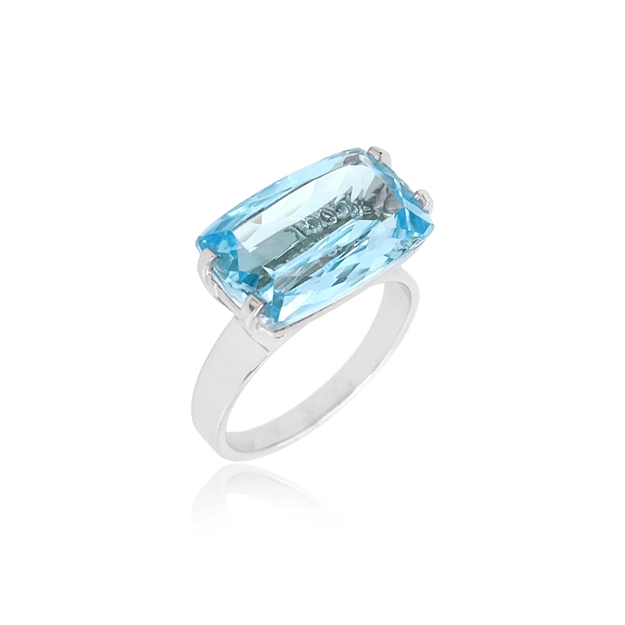 TRANSPARENZA Ring (0890) - Blue topaz / SS