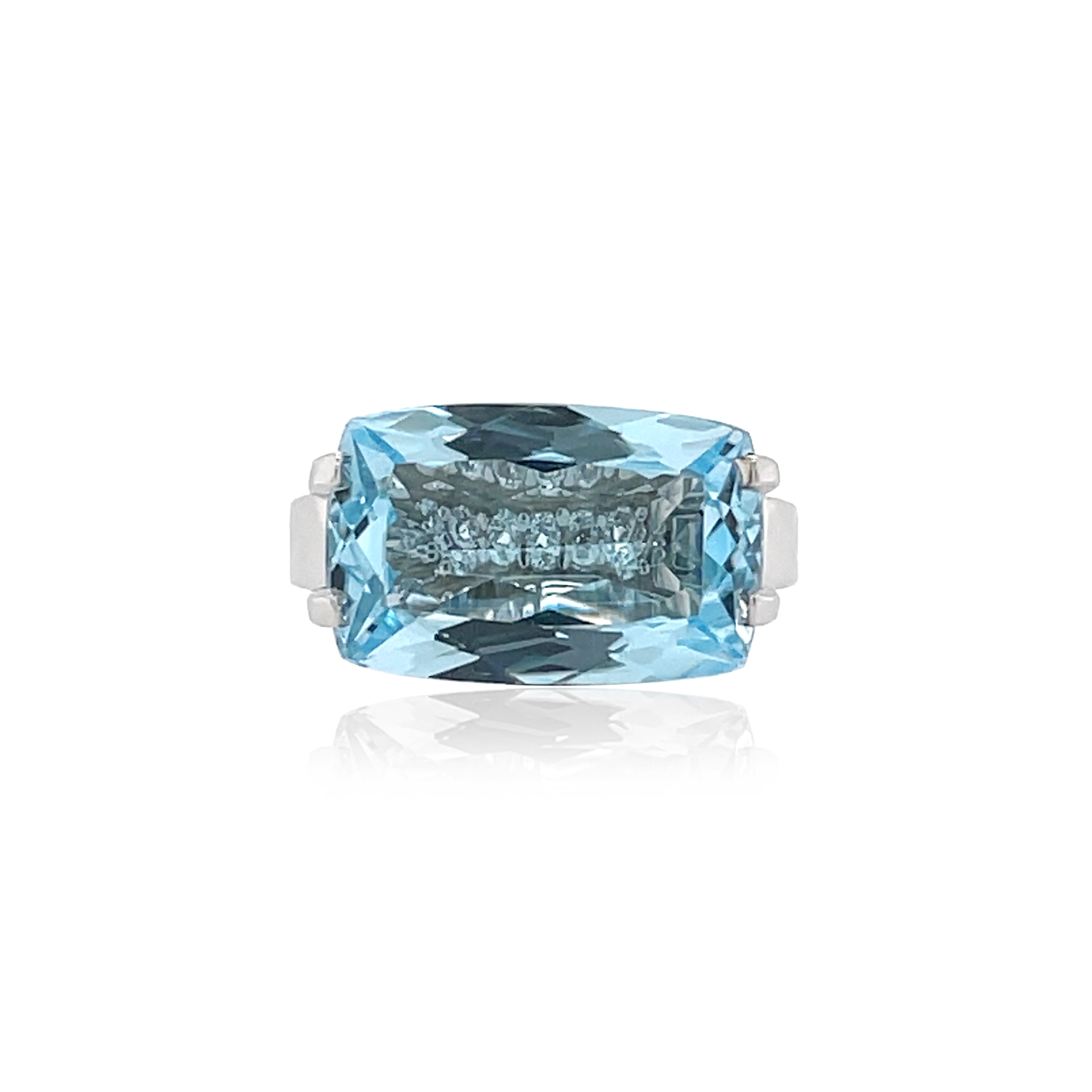 TRANSPARENZA Ring (0890) - Blue topaz / SS