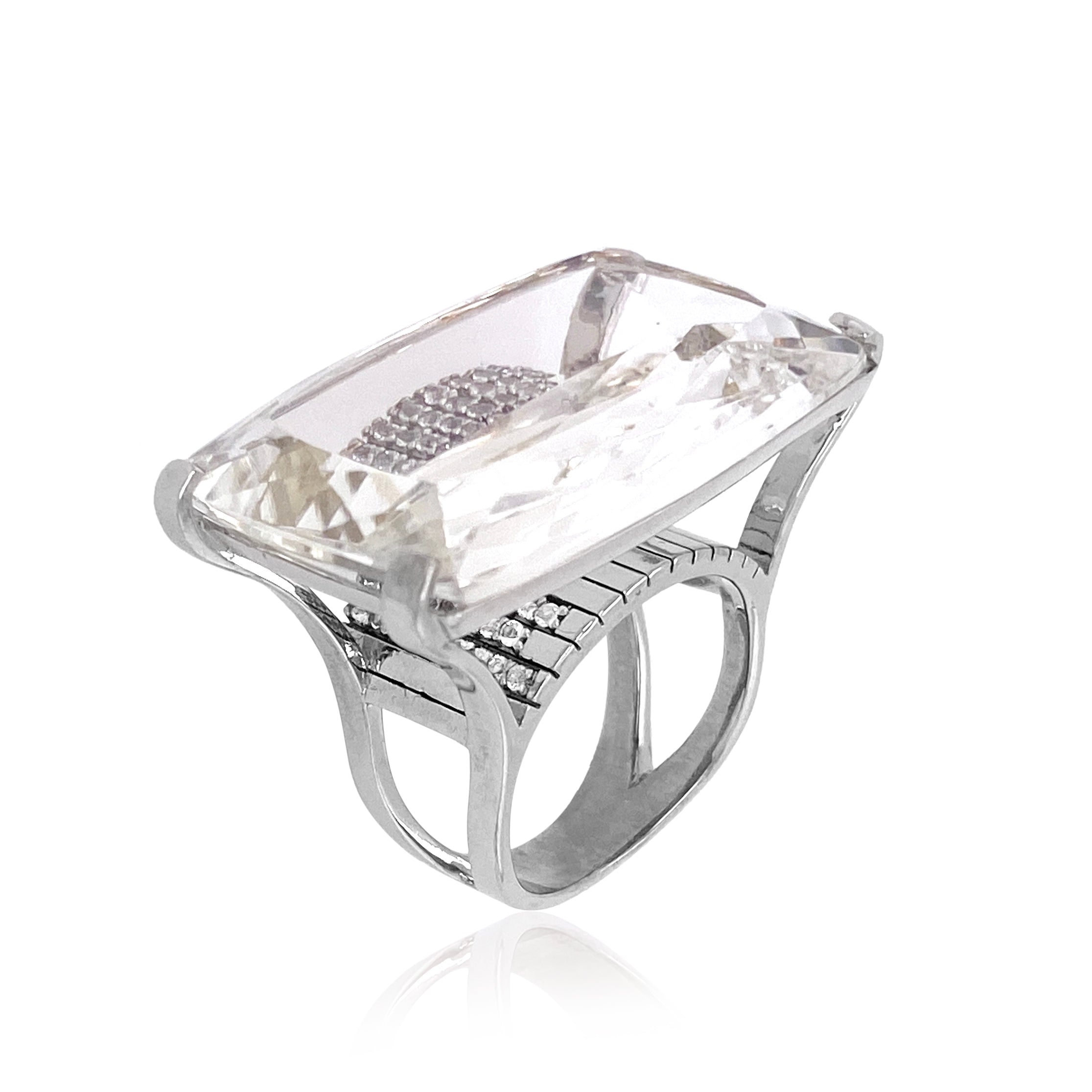 TRANSPARENZA Ring (0890) - Crystal / SS