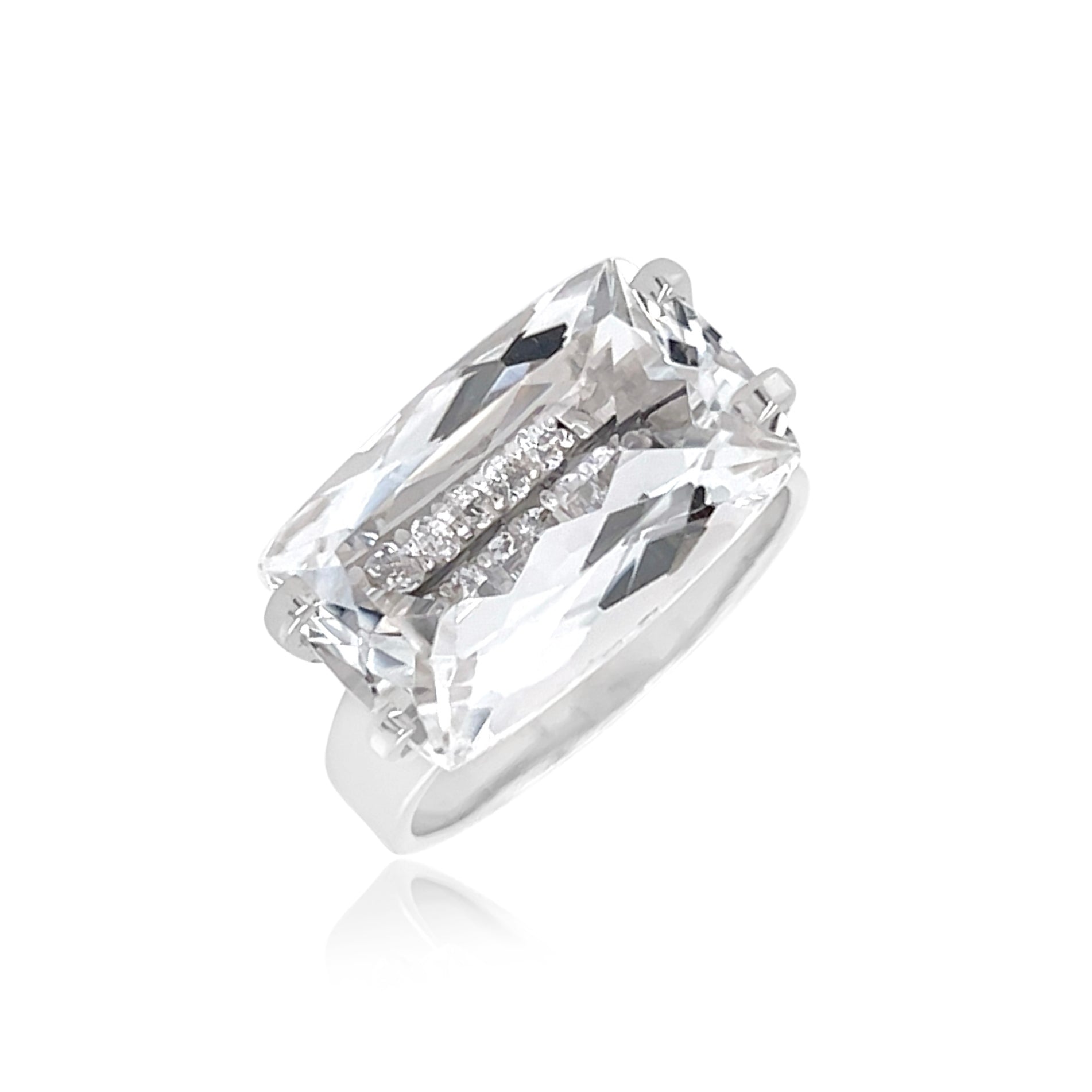 TRANSPARENZA Ring (0890) - Crystal / SS